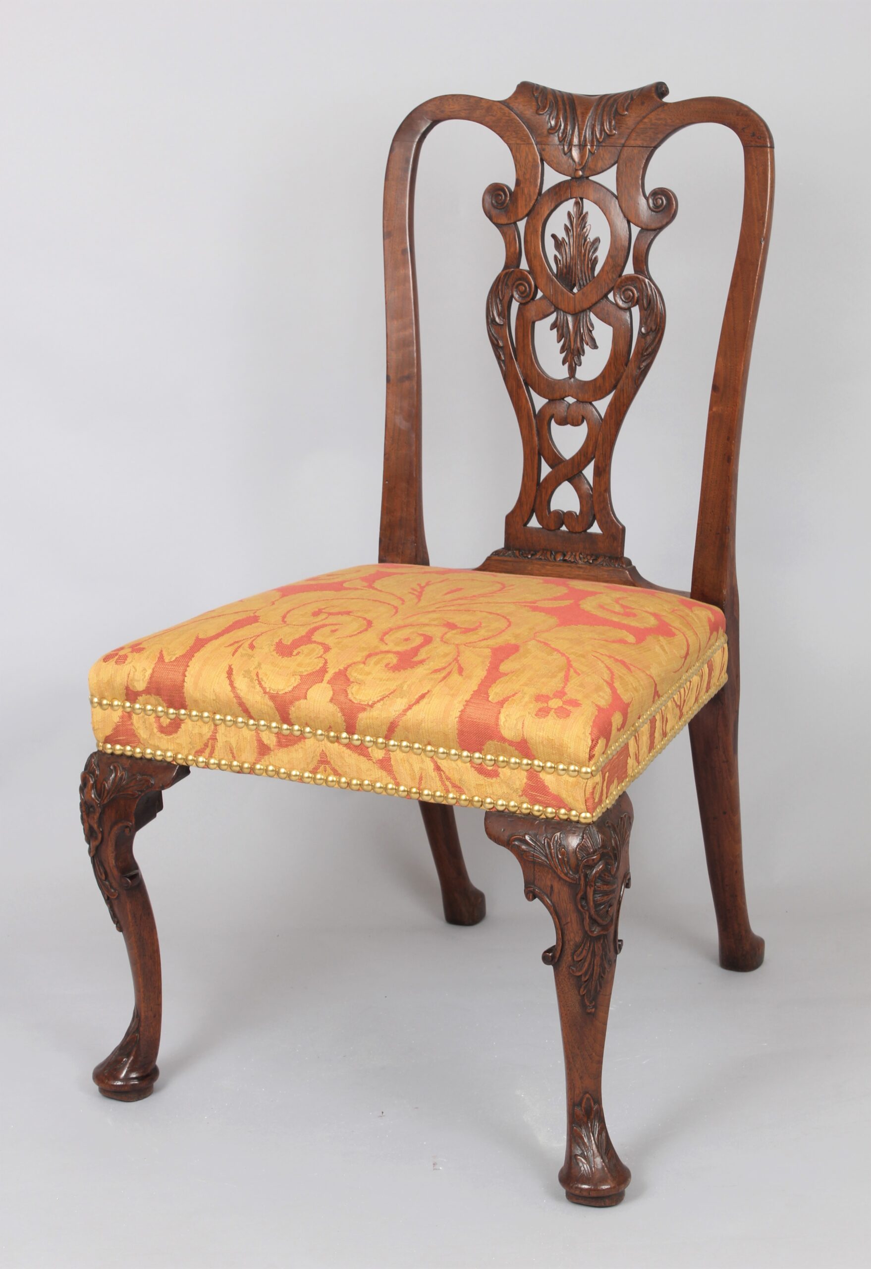 A pair of fine George II period walnut side chairs