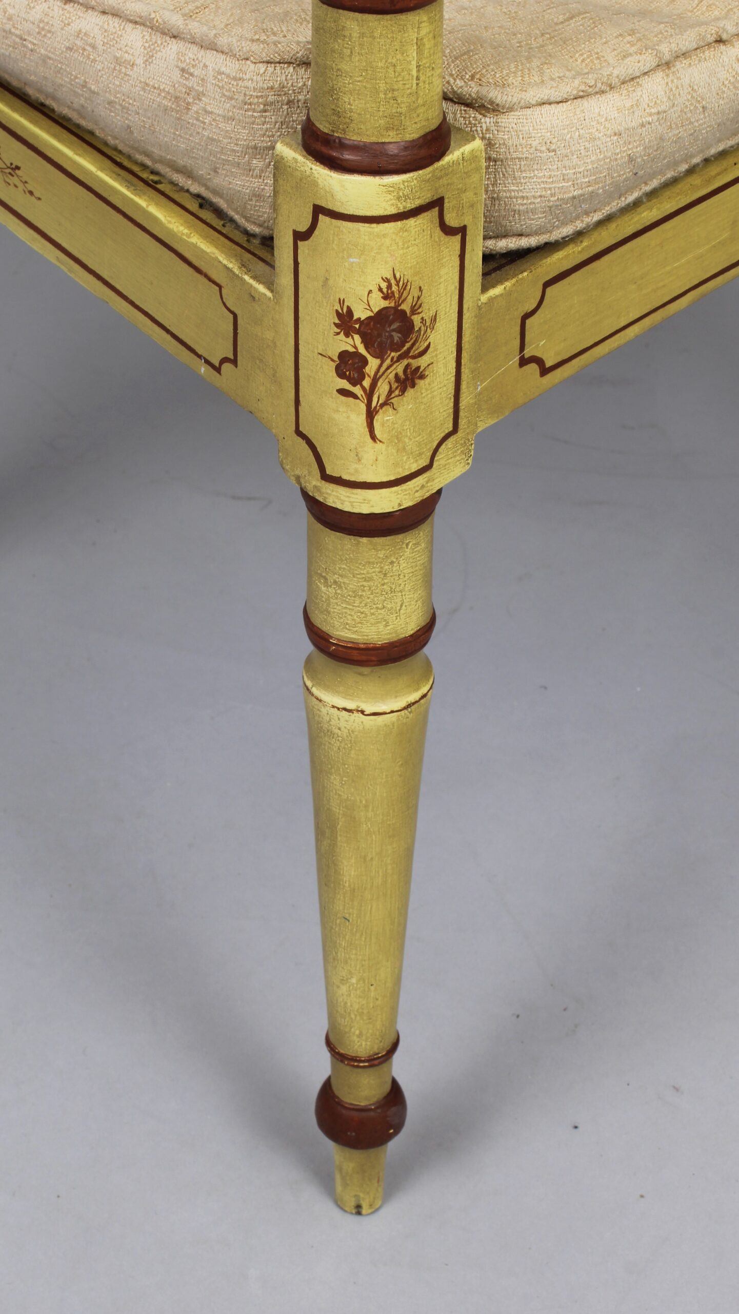 A pair of Regency painted elbow-chairs