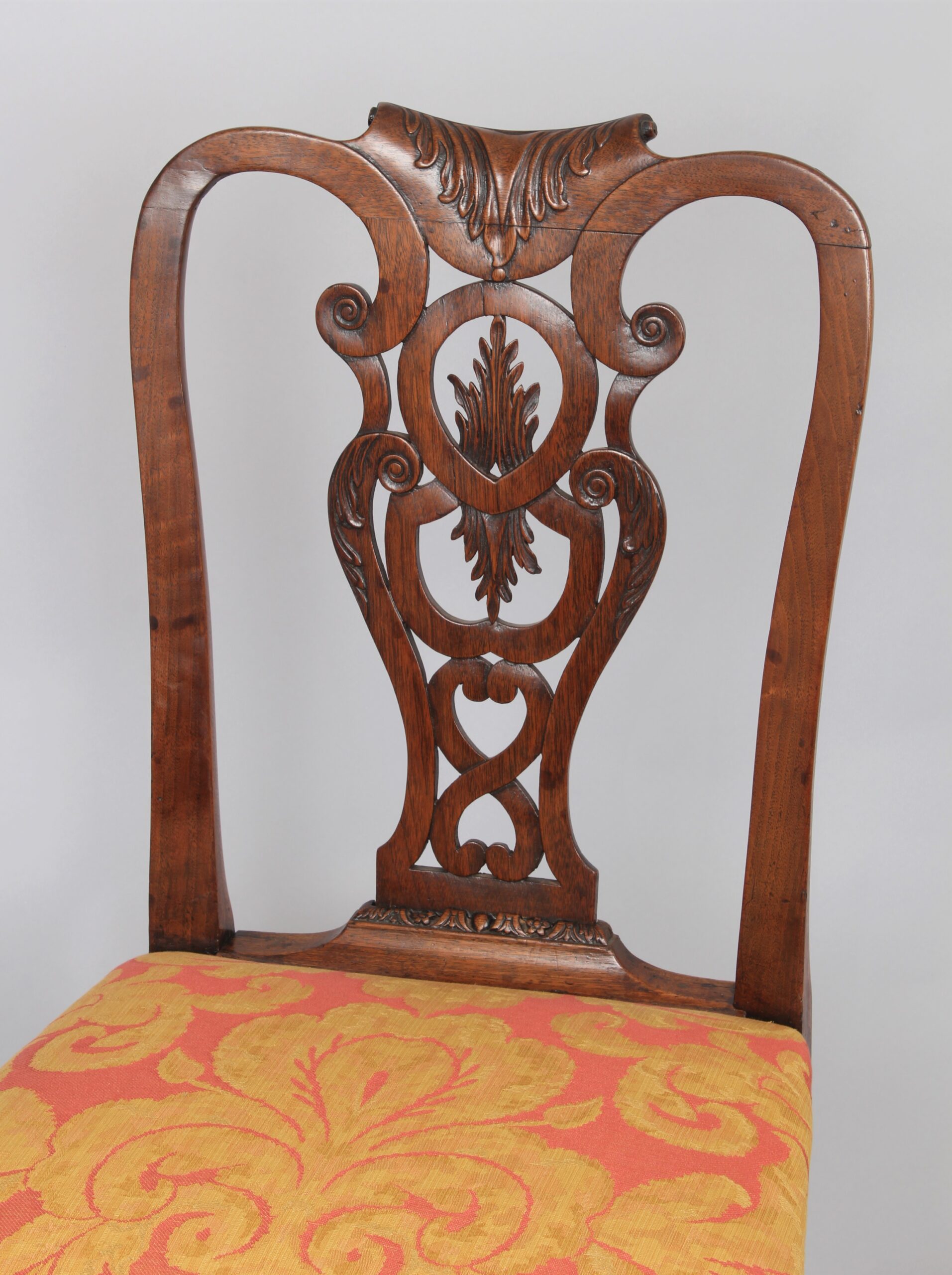 A pair of fine George II period walnut side chairs