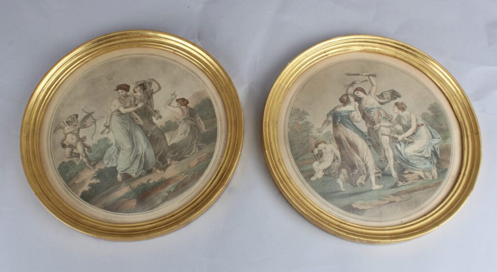 Pair of early 19th century stipple engravings