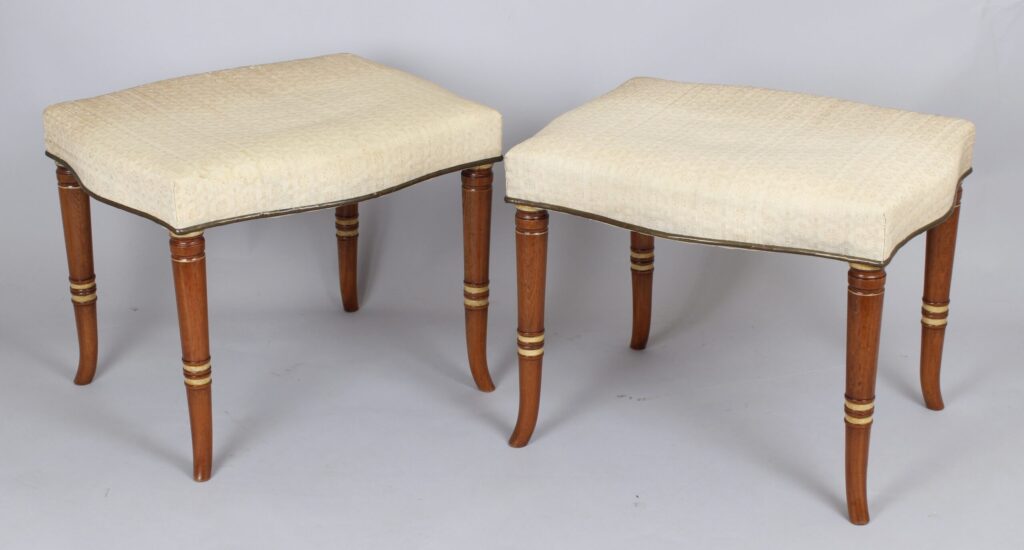 Pair of early nineteenth century Continental stools