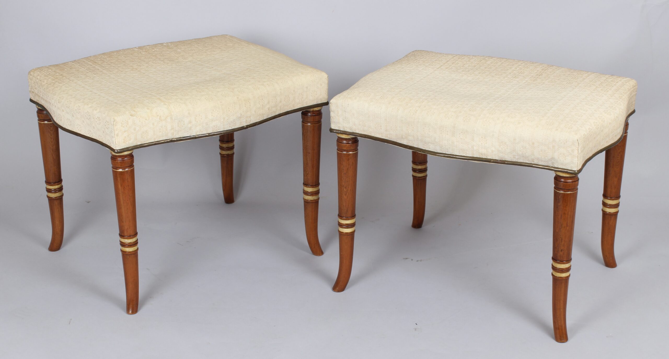 Pair of early nineteenth century Continental stools