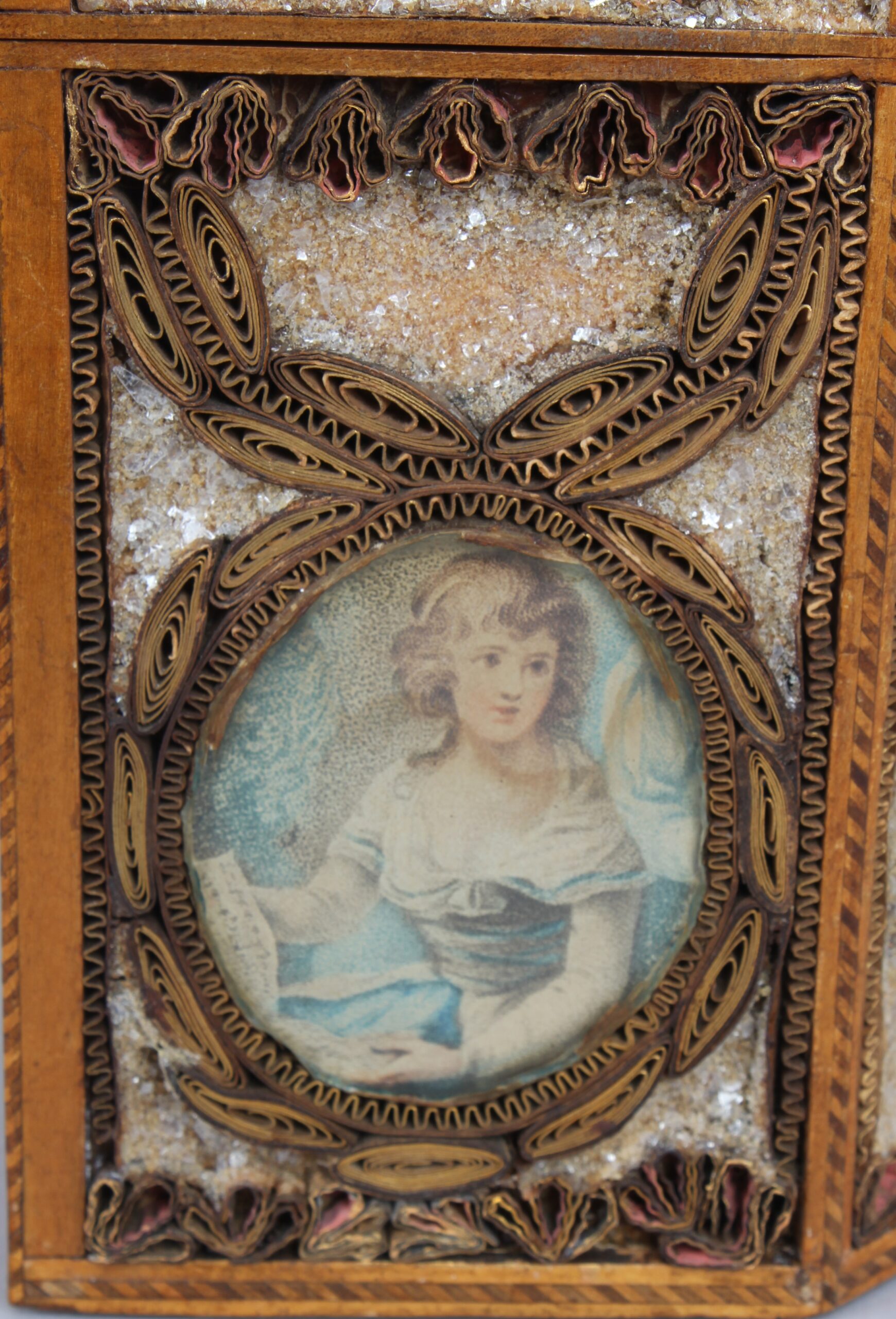 Fine George III period rolled paper tea caddy