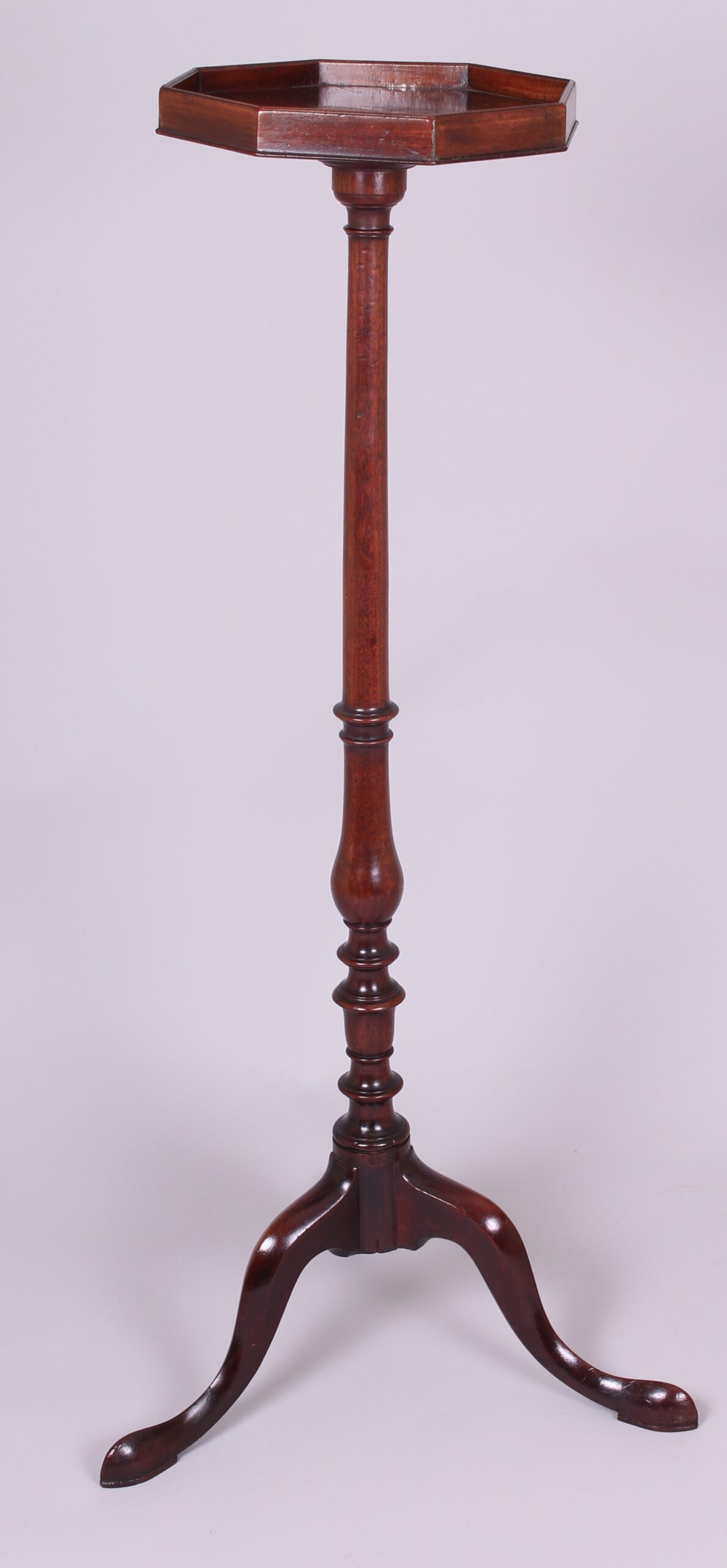 Octagonal Mahogany Torchere