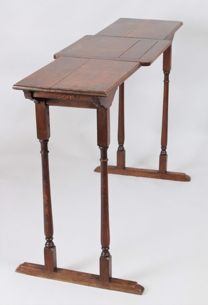 Late 19th early 20th oak reading, artist’s or musician’s table