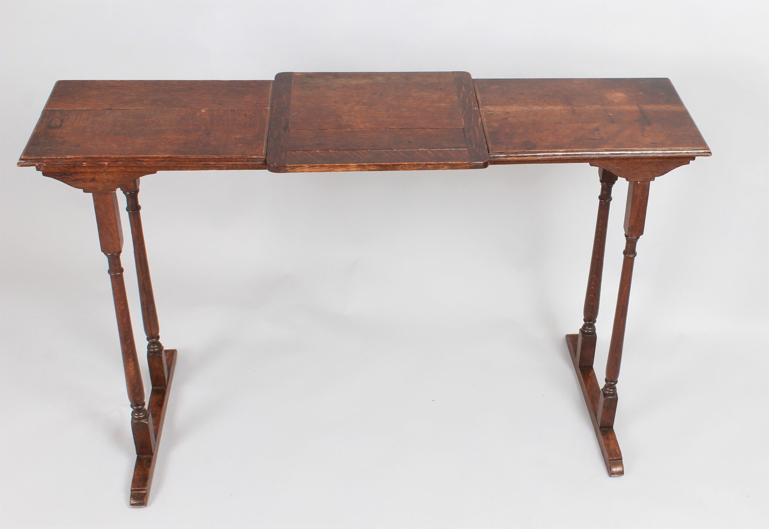 Late 19th early 20th oak reading, artist’s or musician’s table