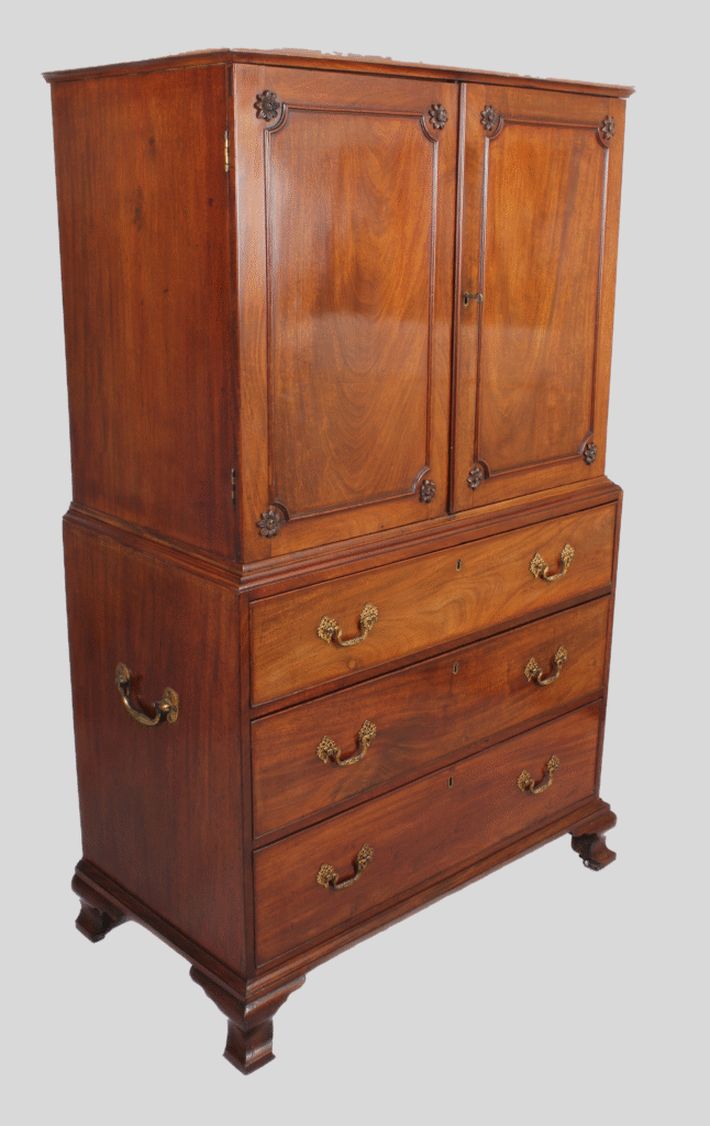 A small 18th century mahogany cabinet