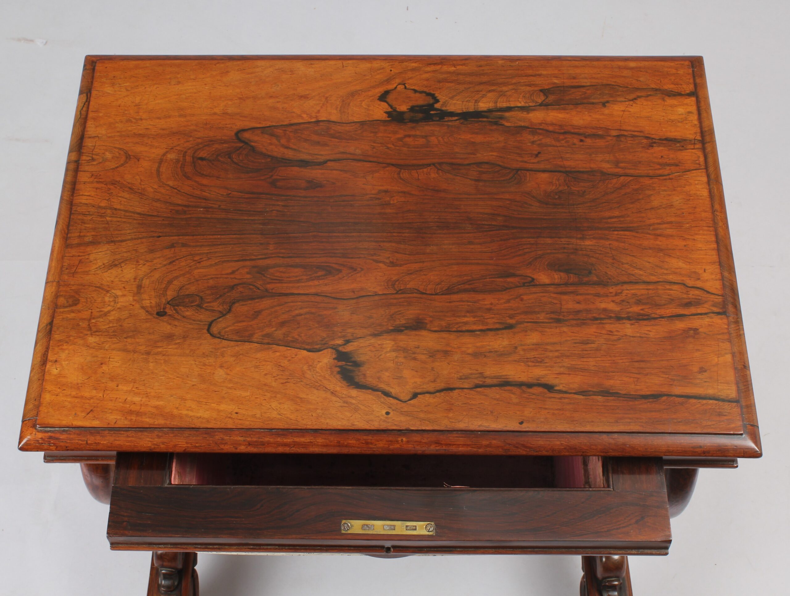 William IV period rosewood work-table