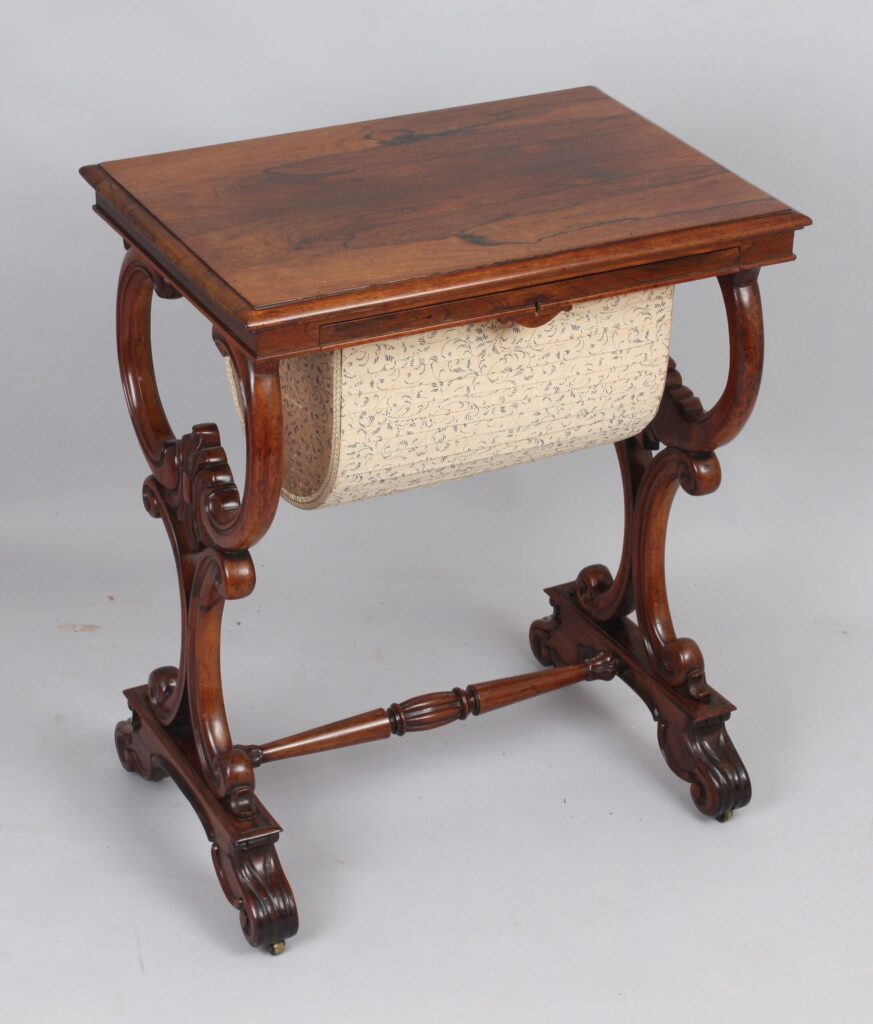 William IV period rosewood work-table