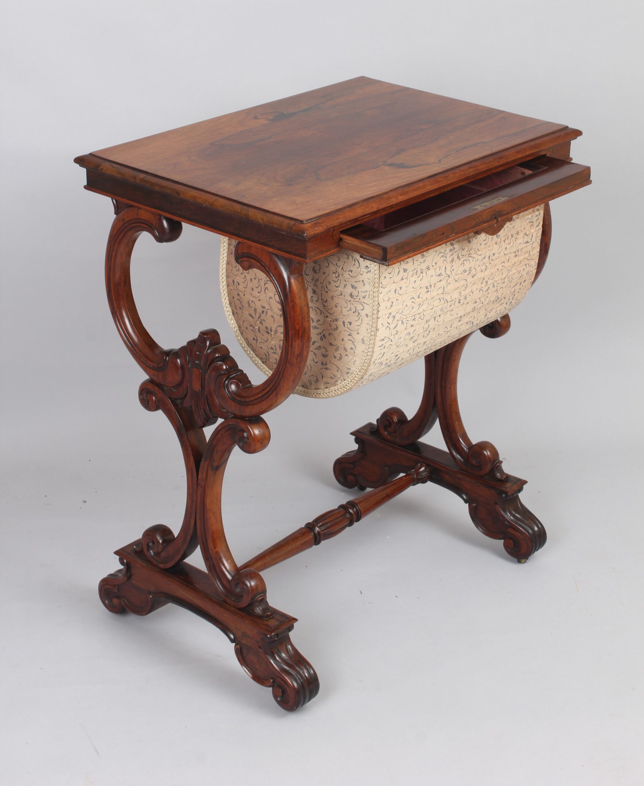 William IV period rosewood work-table