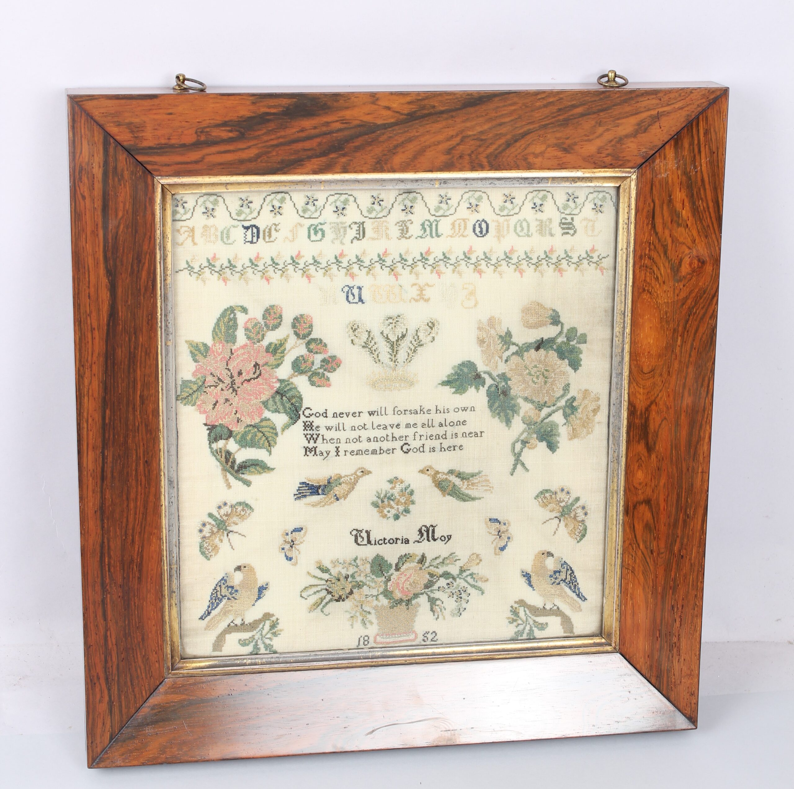 Victorian needlework sampler