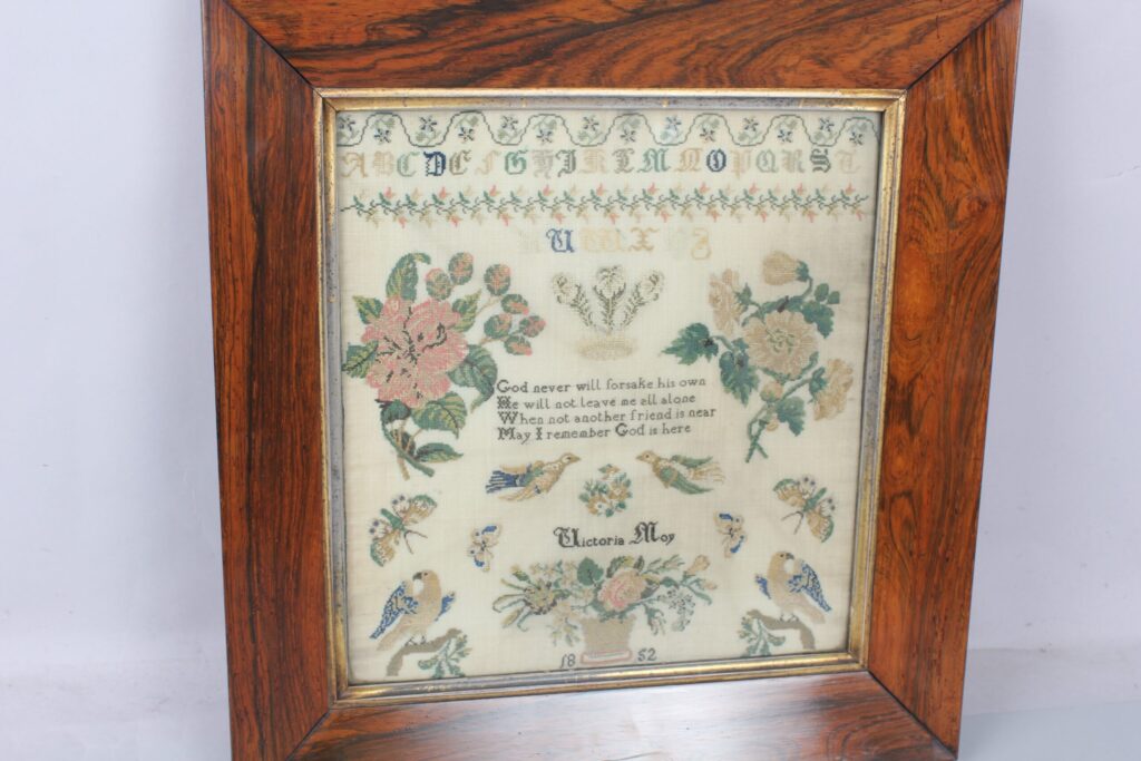 Victorian needlework sampler