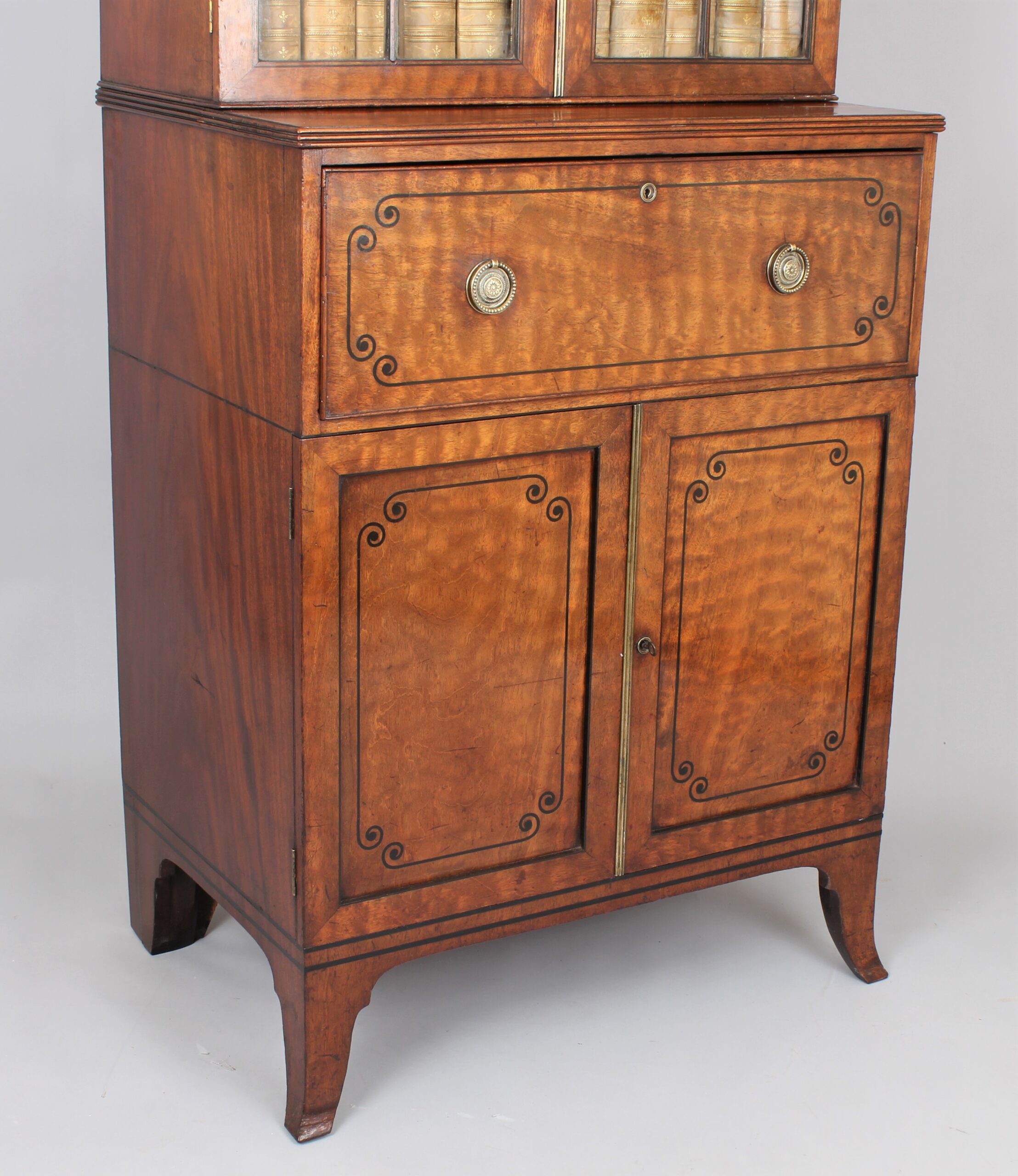 Small and well-proportioned George III period secretaire cabinet