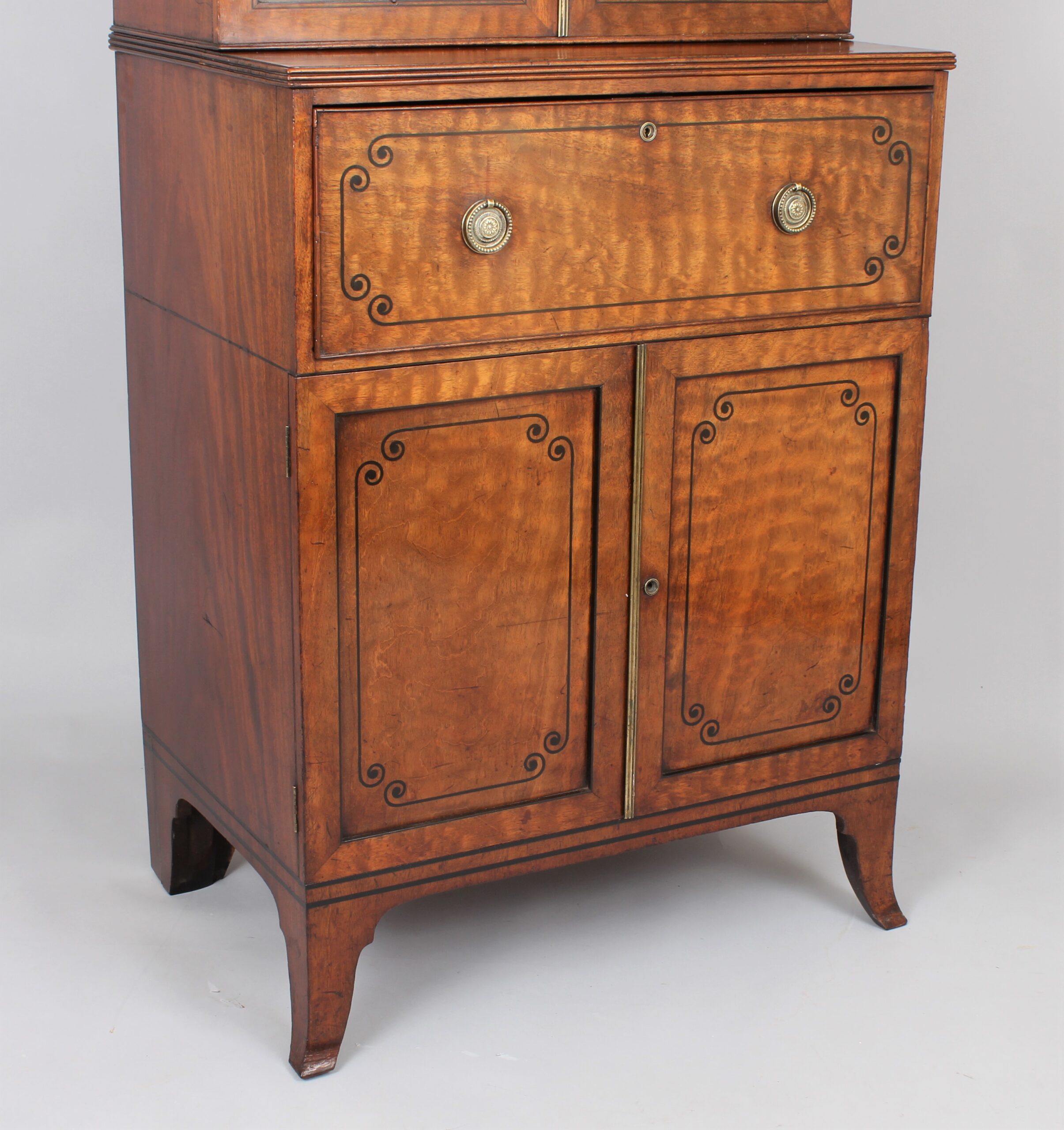 Small and well-proportioned George III period secretaire cabinet
