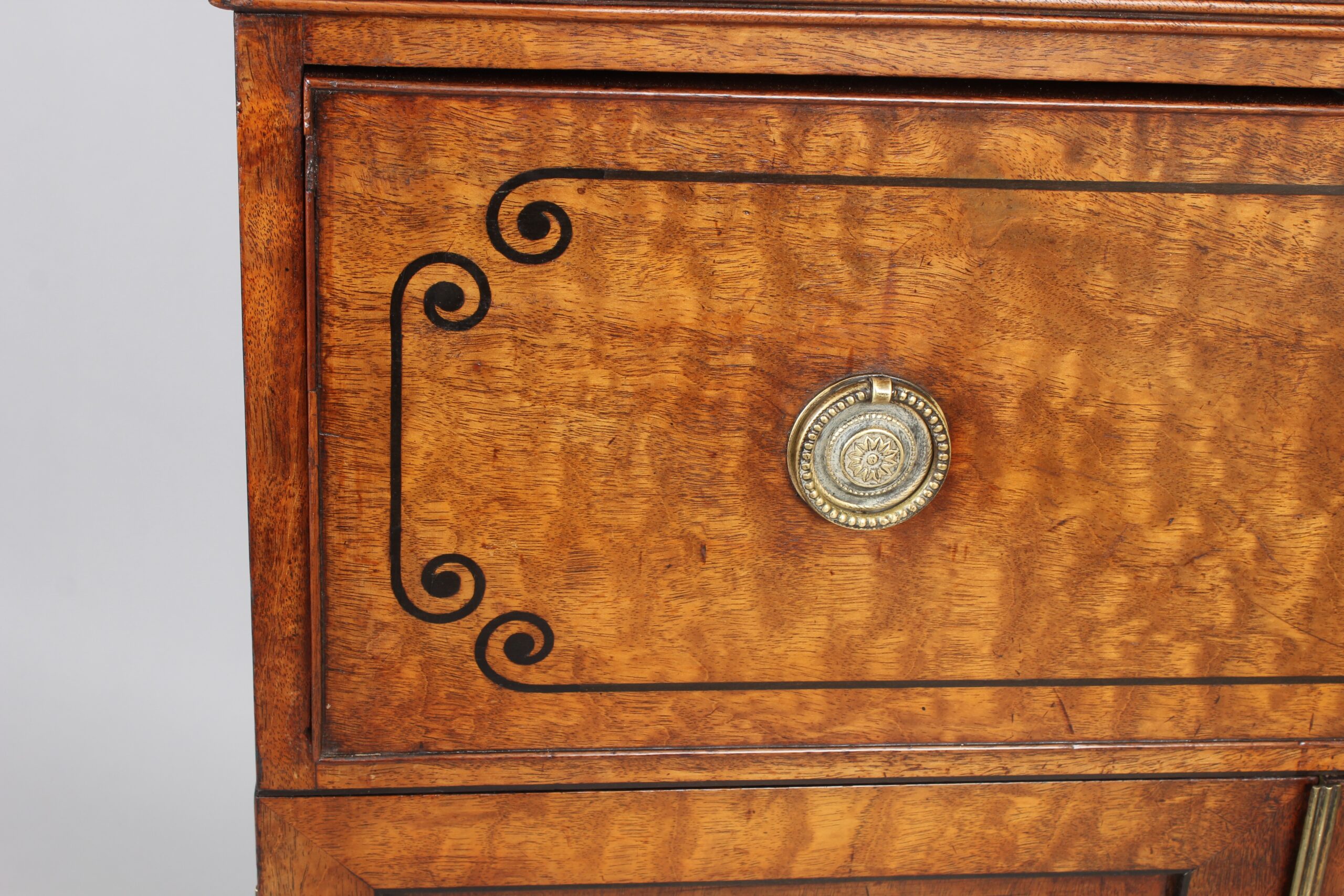 Small and well-proportioned George III period secretaire cabinet