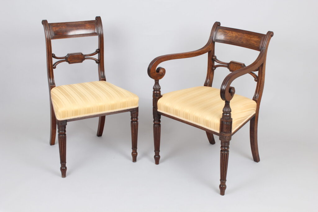 Fine set of eight early 19th century mahogany chairs