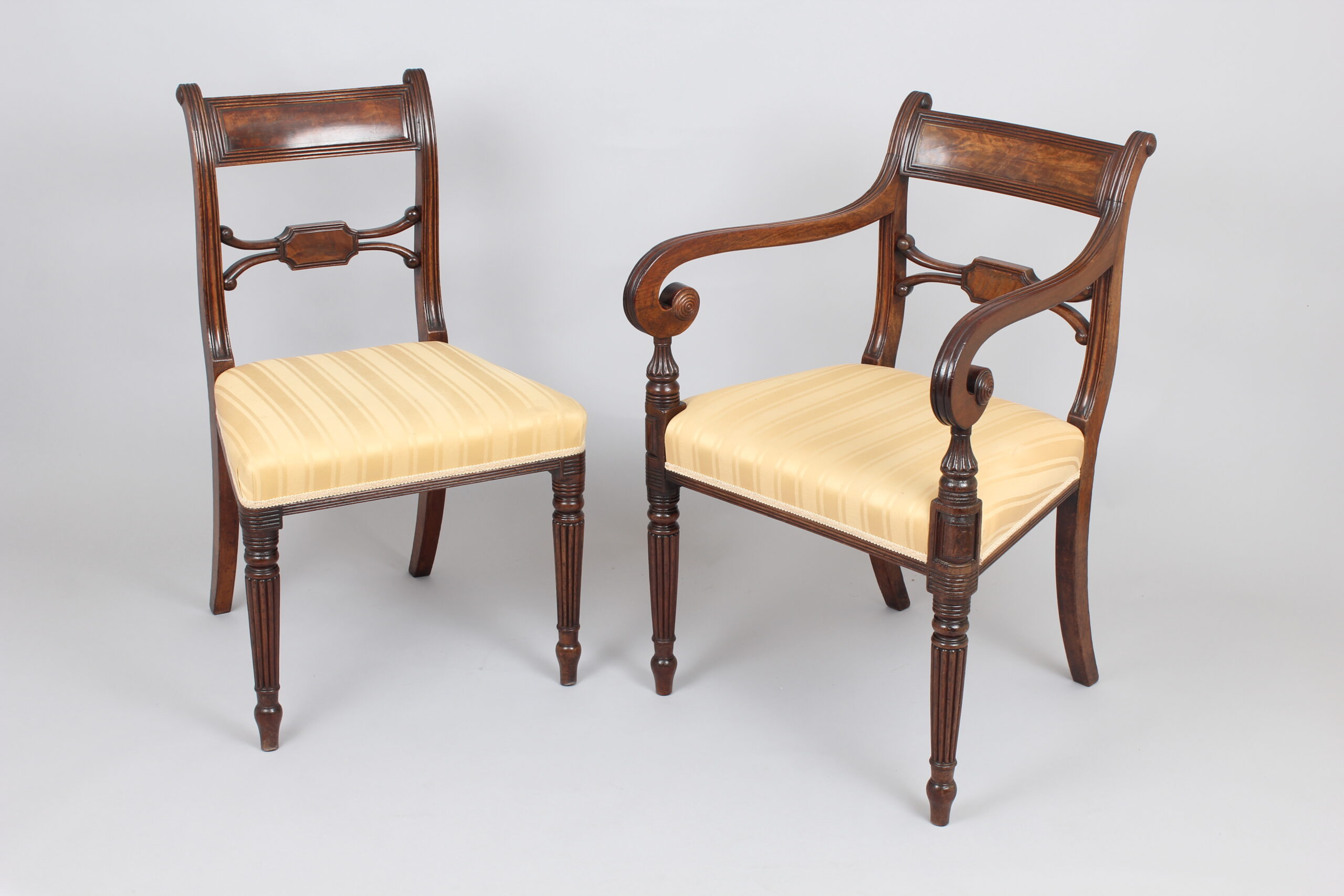Fine set of eight early 19th century mahogany chairs