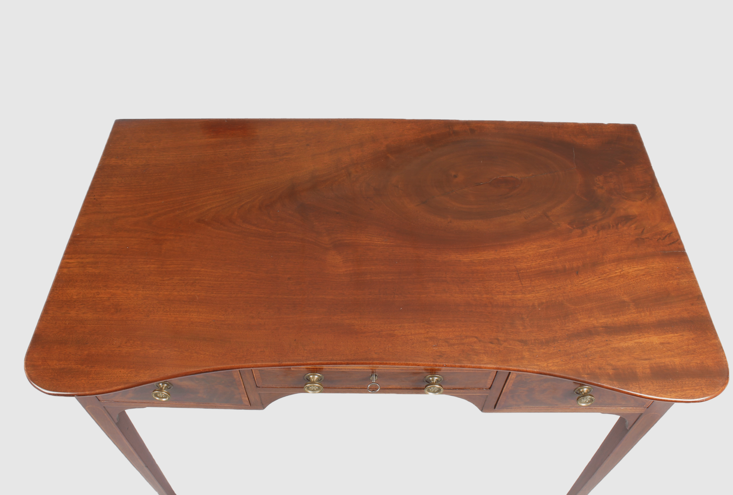 George III period mahogany kneehole side dressing table