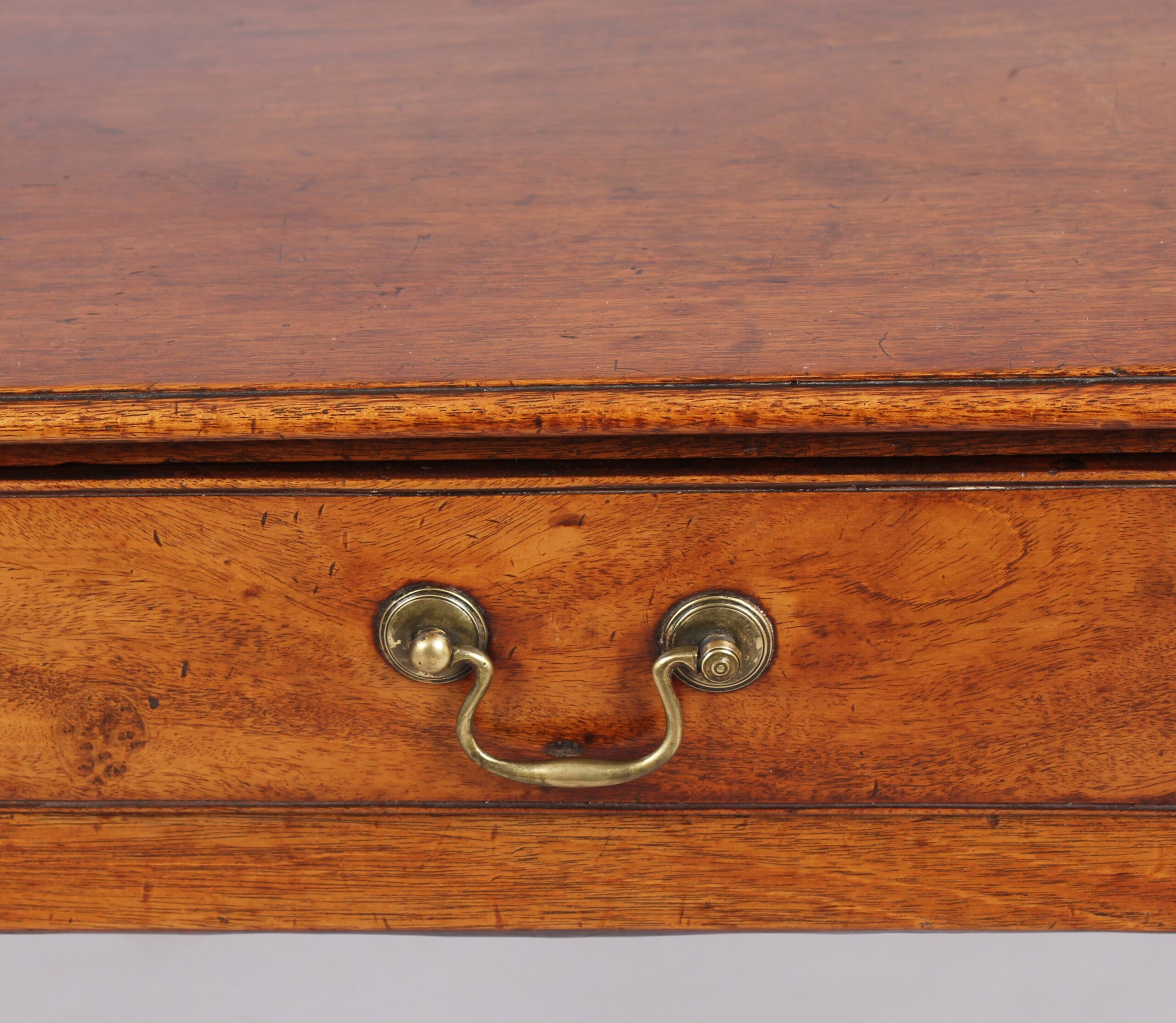 A George III mahogany single drawer side table