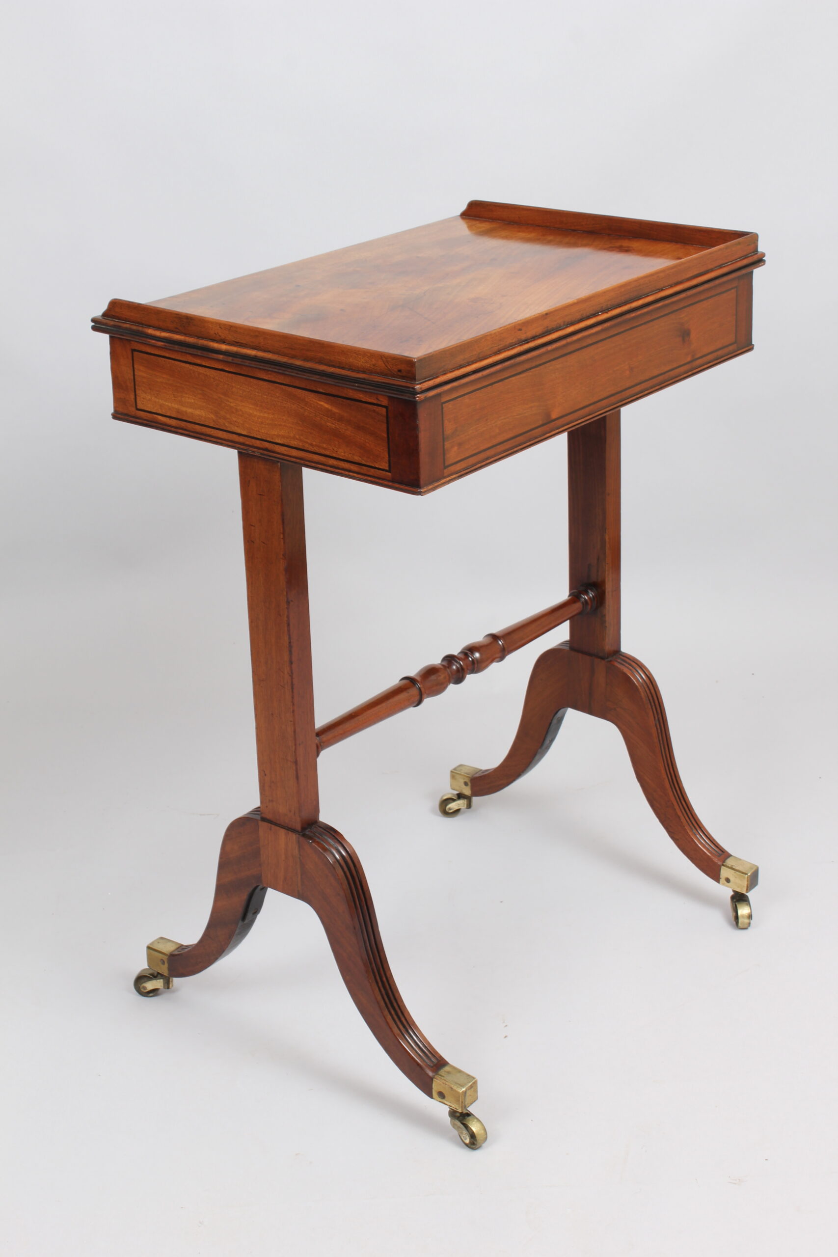 George III period mahogany single-drawer-end support free-standing side table
