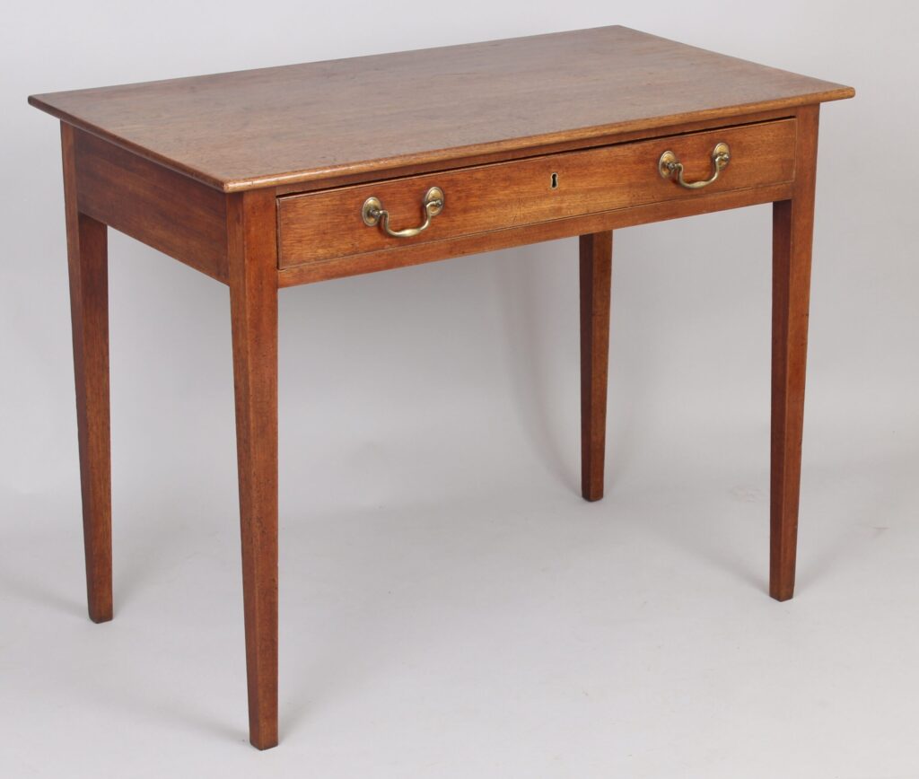A George III period pale mahogany side-table