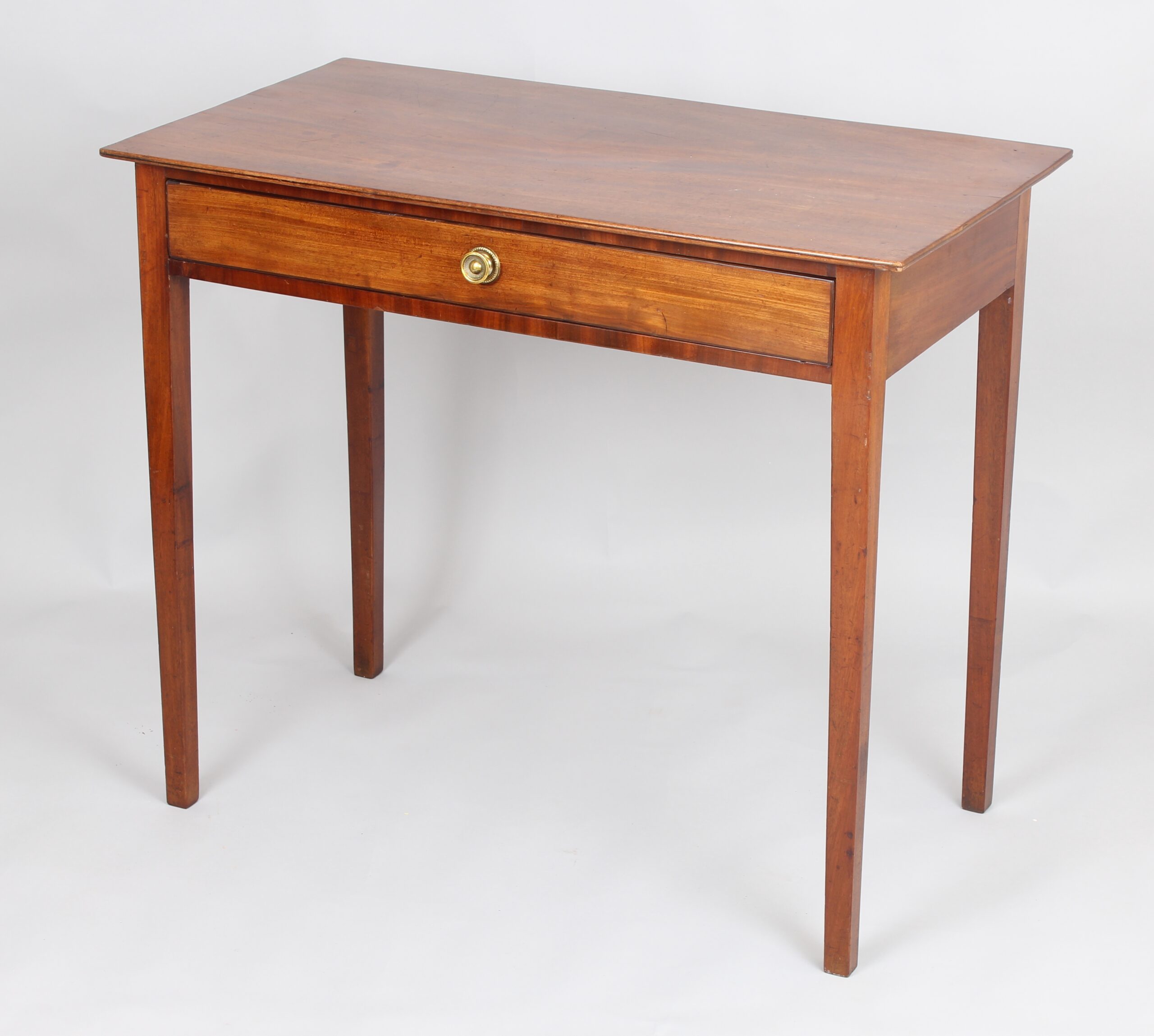 George III mahogany single drawer side table