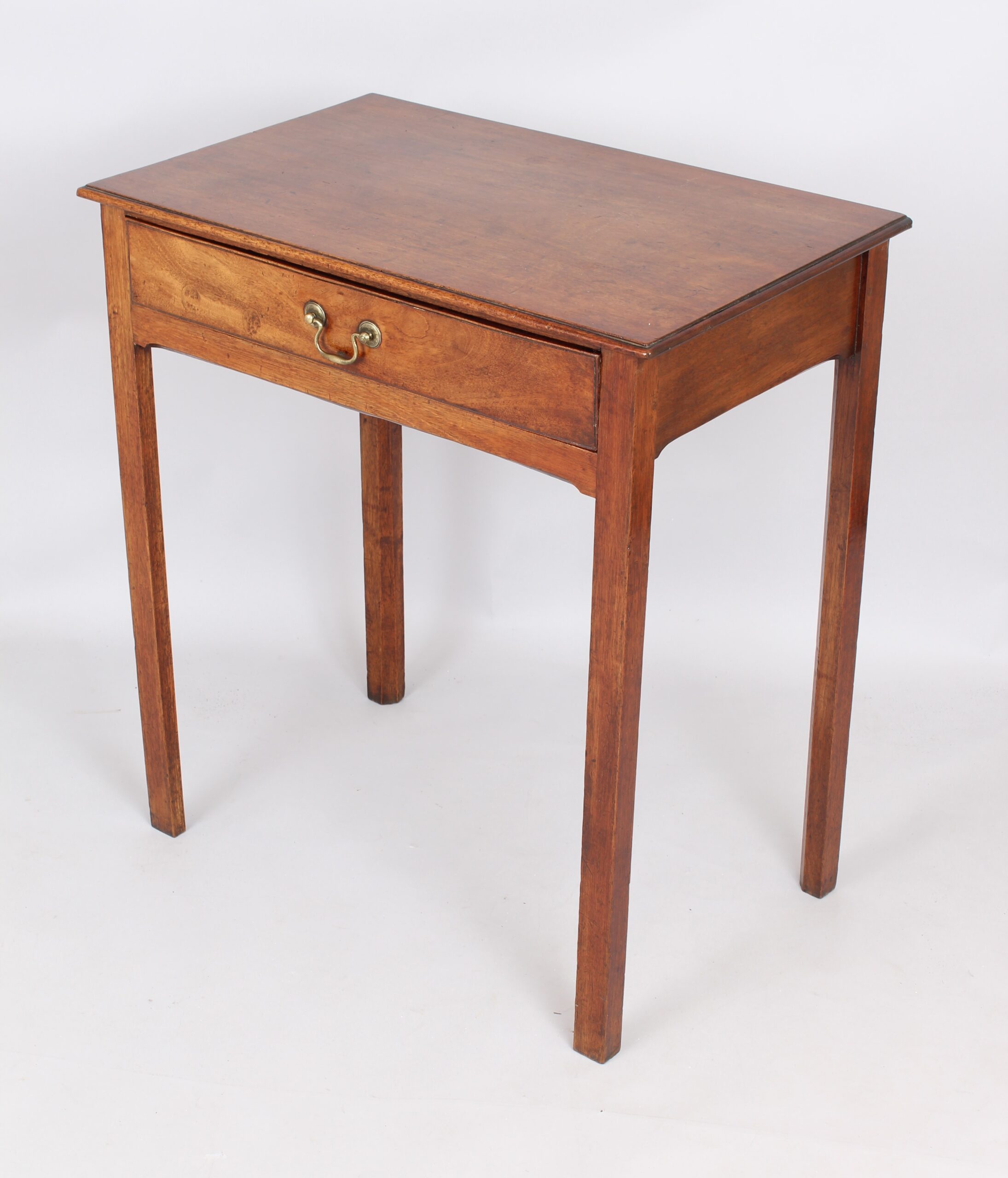 A George III mahogany single drawer side table