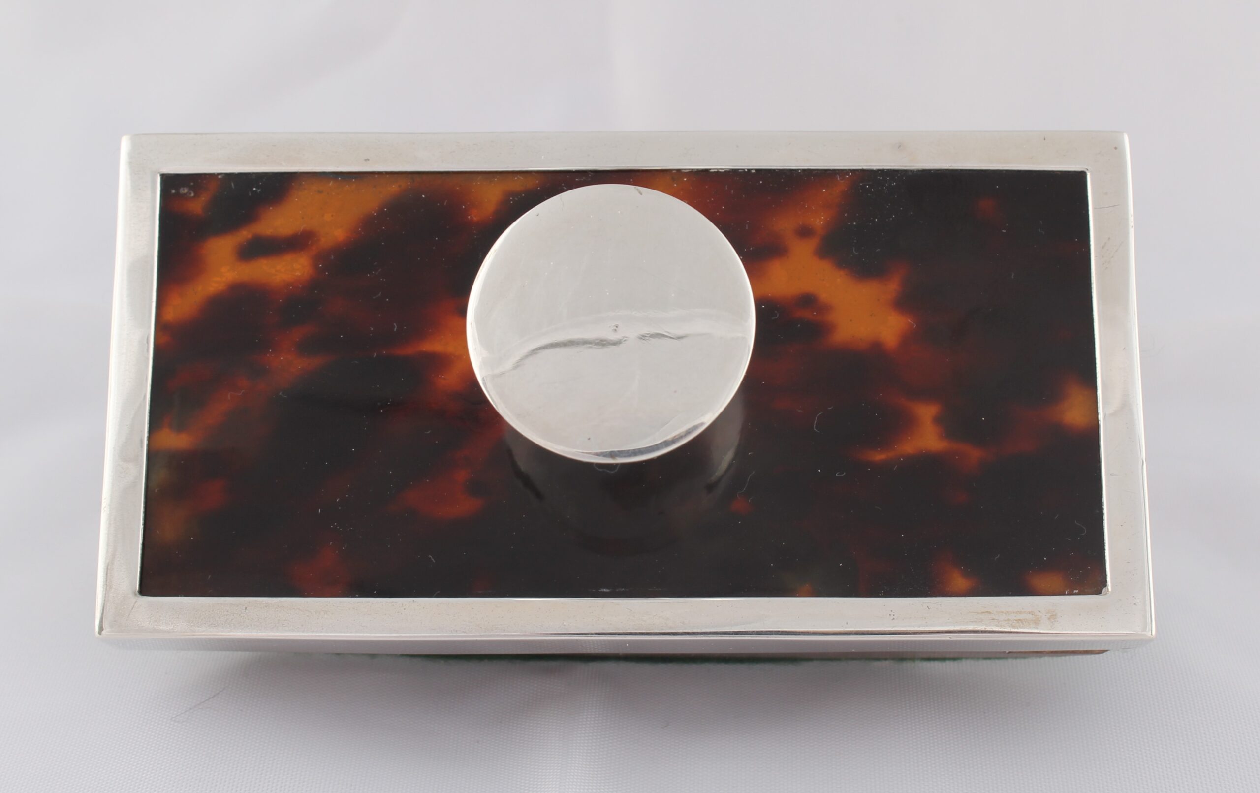 Sterling silver and tortoiseshell rocker blotter