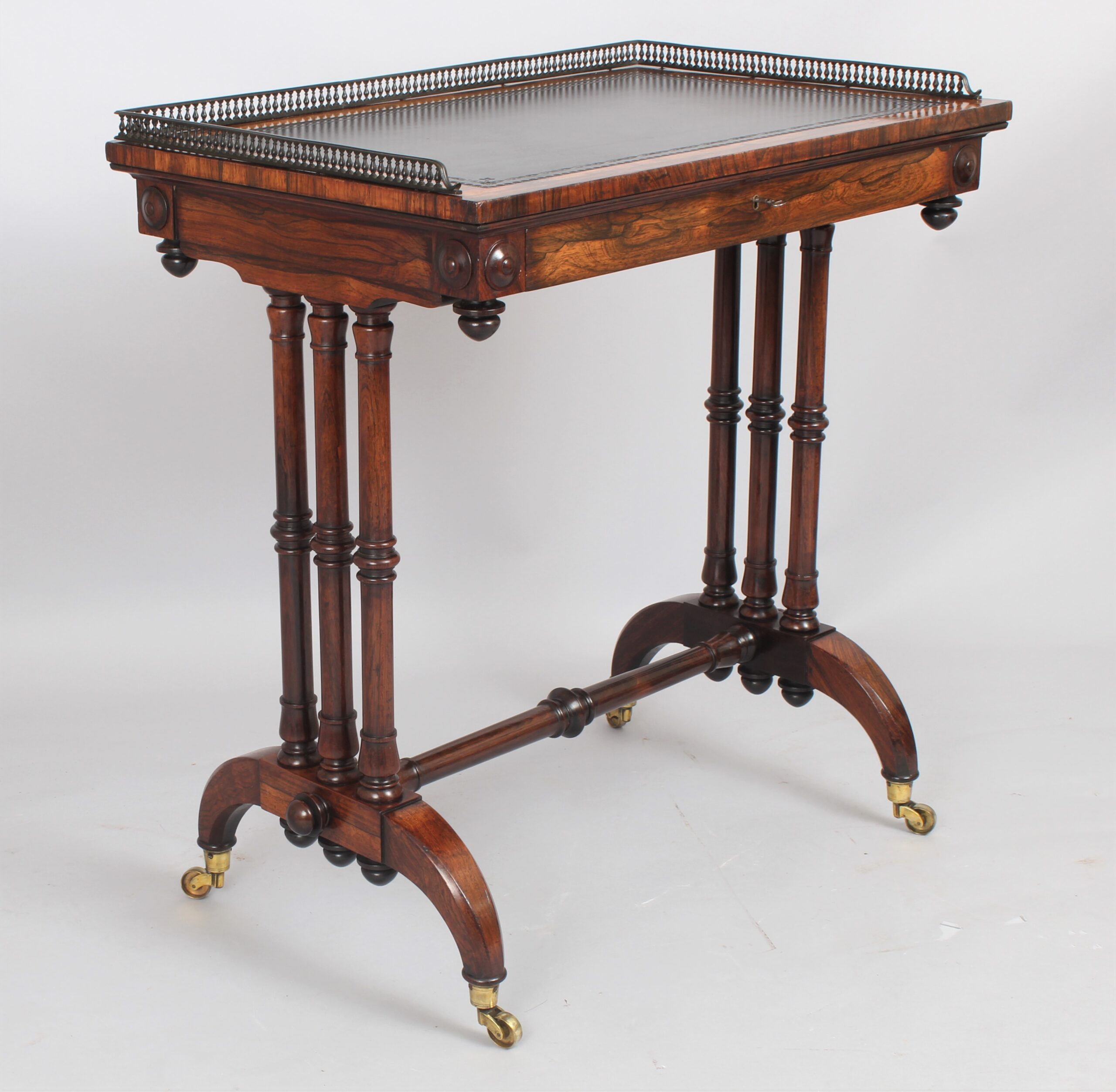 A fine George IV period rosewood small writing table