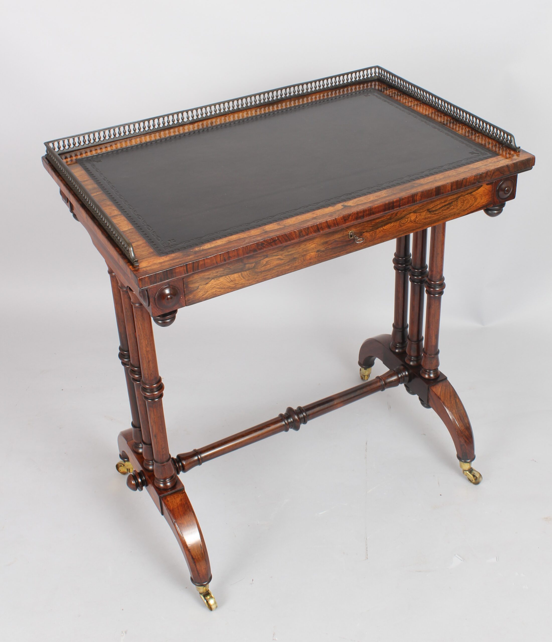 A fine George IV period rosewood small writing table