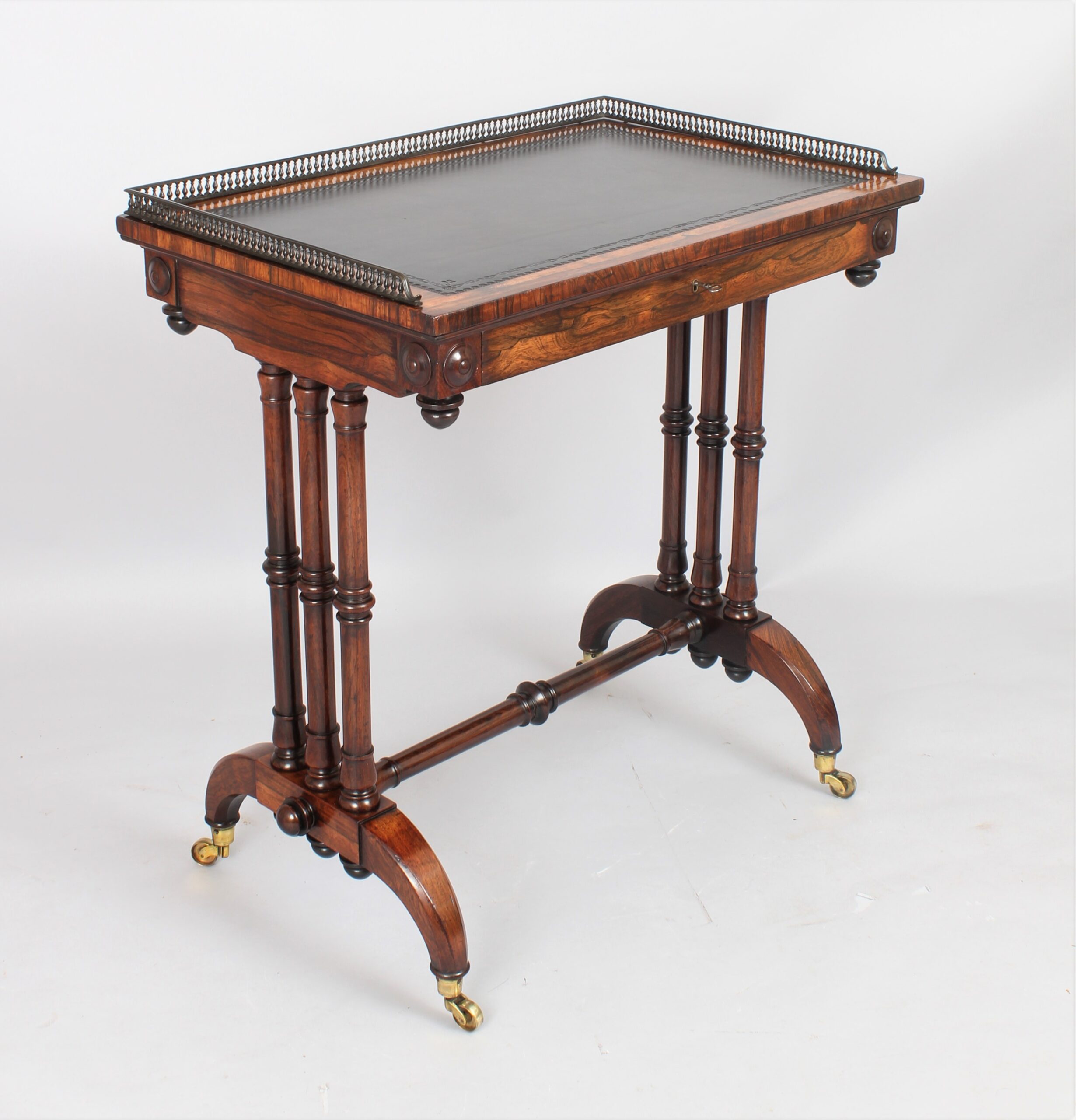 A fine George IV period rosewood small writing table