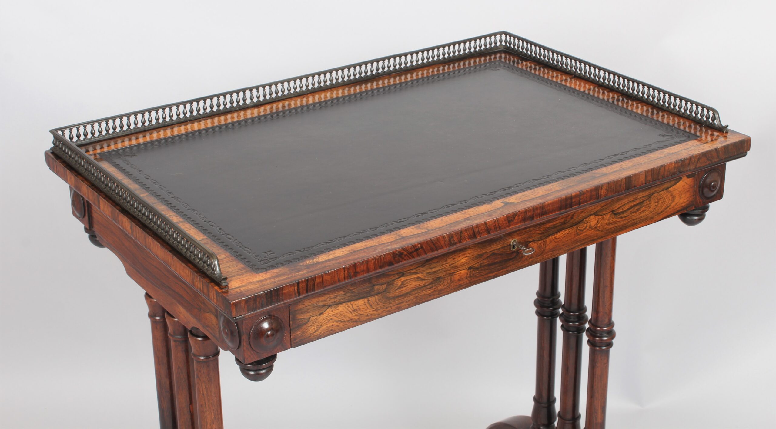 A fine George IV period rosewood small writing table