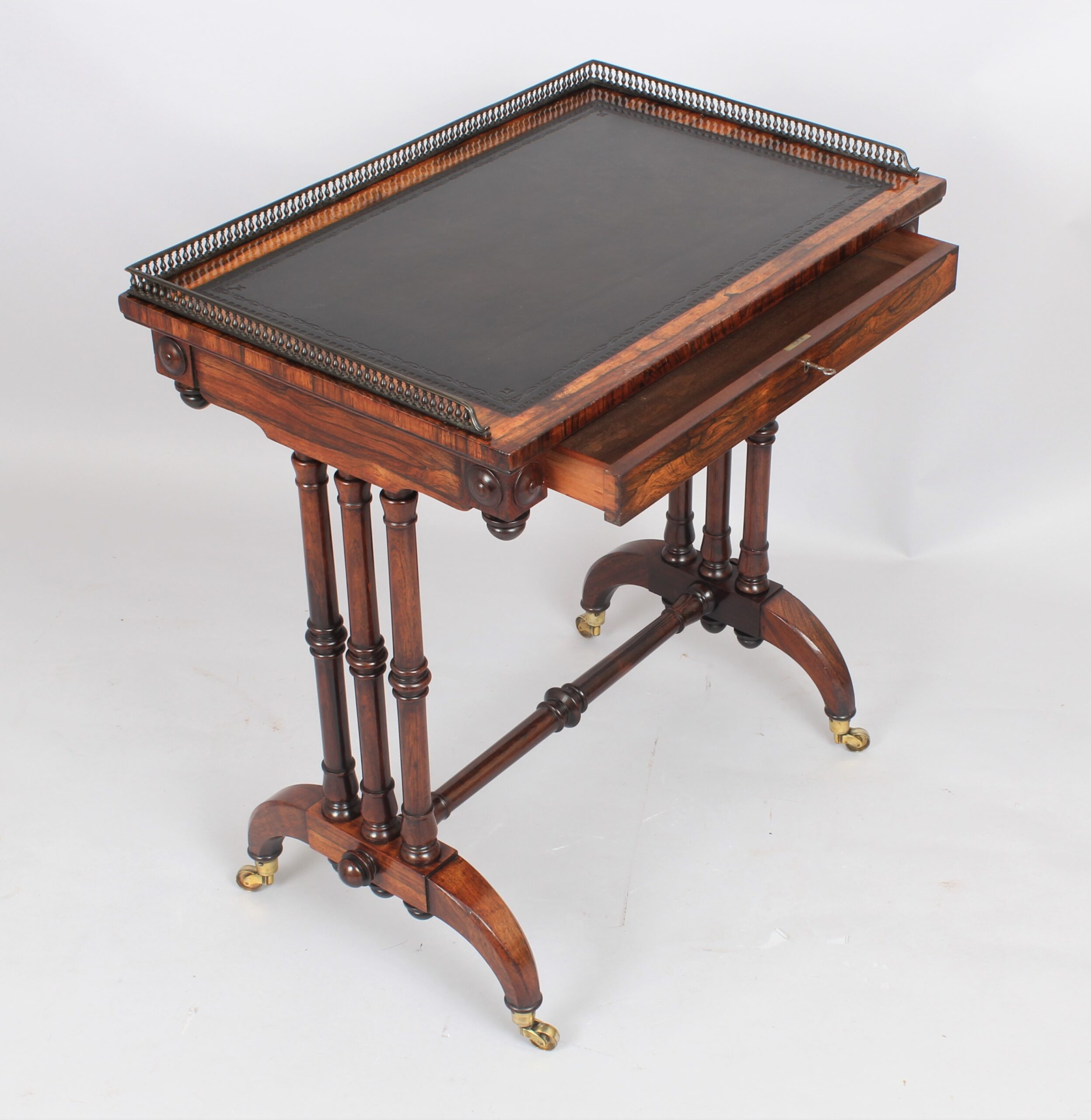 A fine George IV period rosewood small writing table
