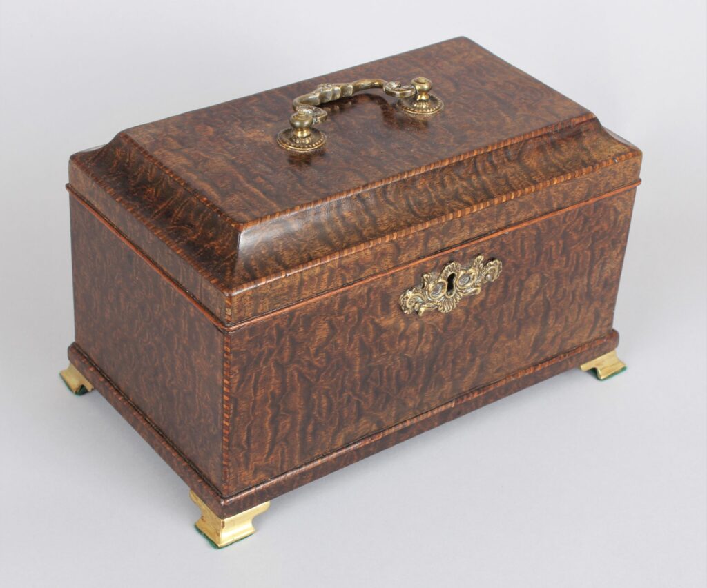 George III period snakewood tea caddy