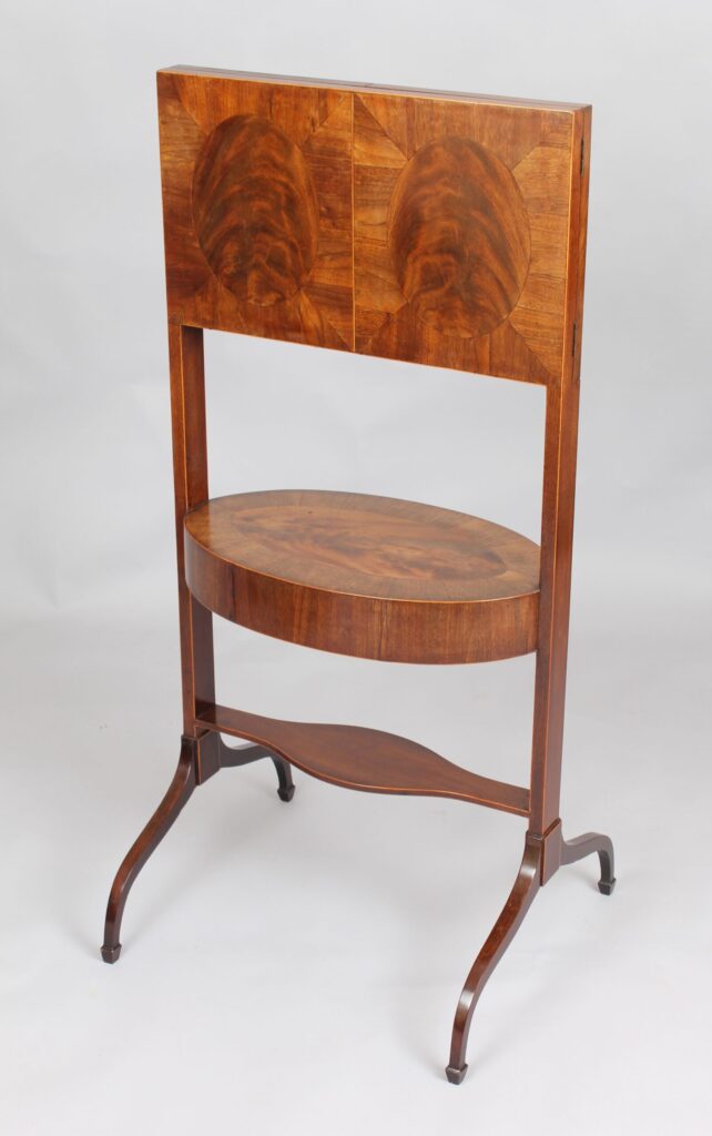 Fine and most unusual late 18th century mahogany toilet table