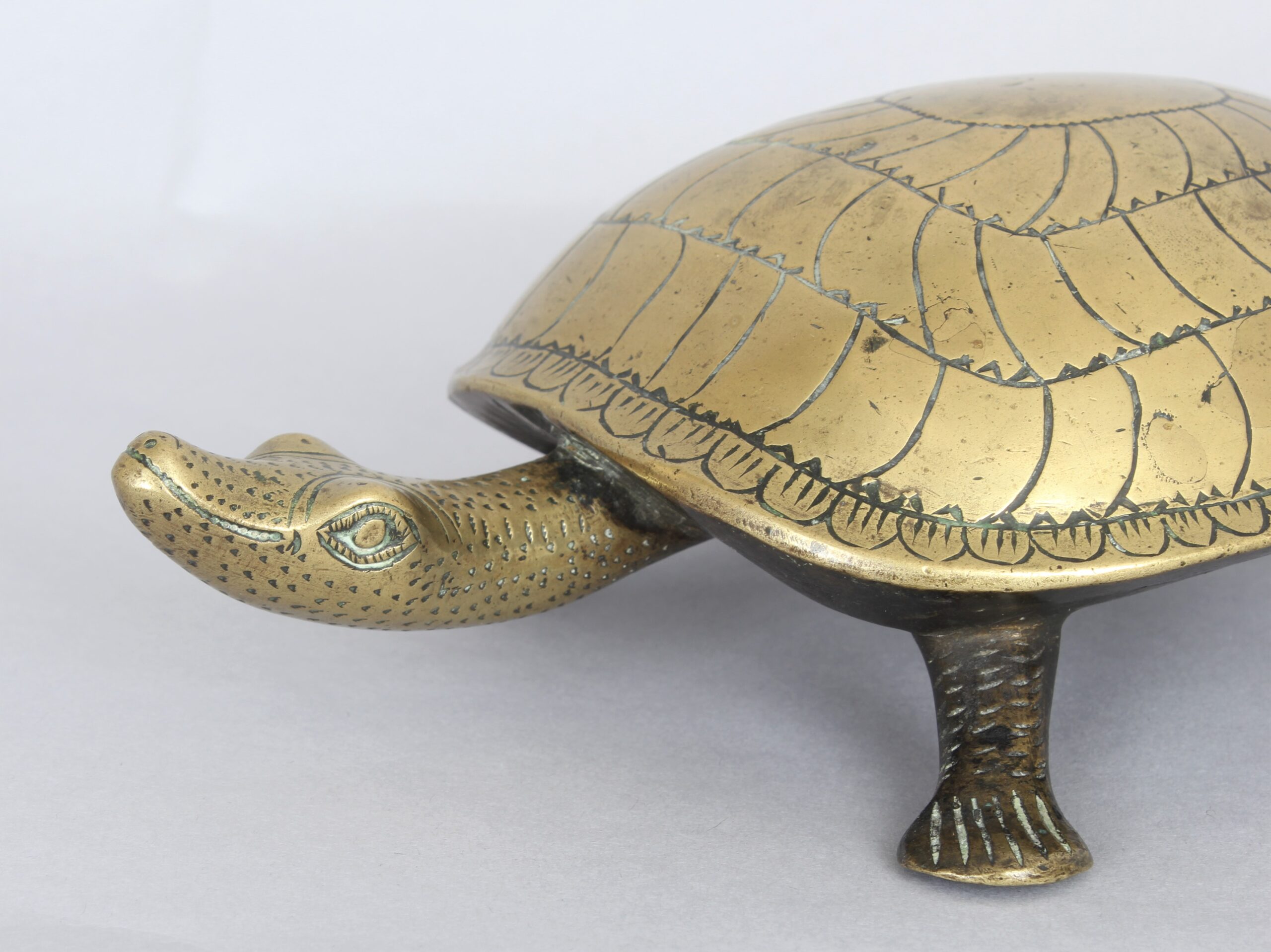 Pair of 19th century solid brass Turtles