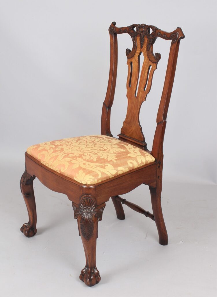 Fine George II period walnut side chair