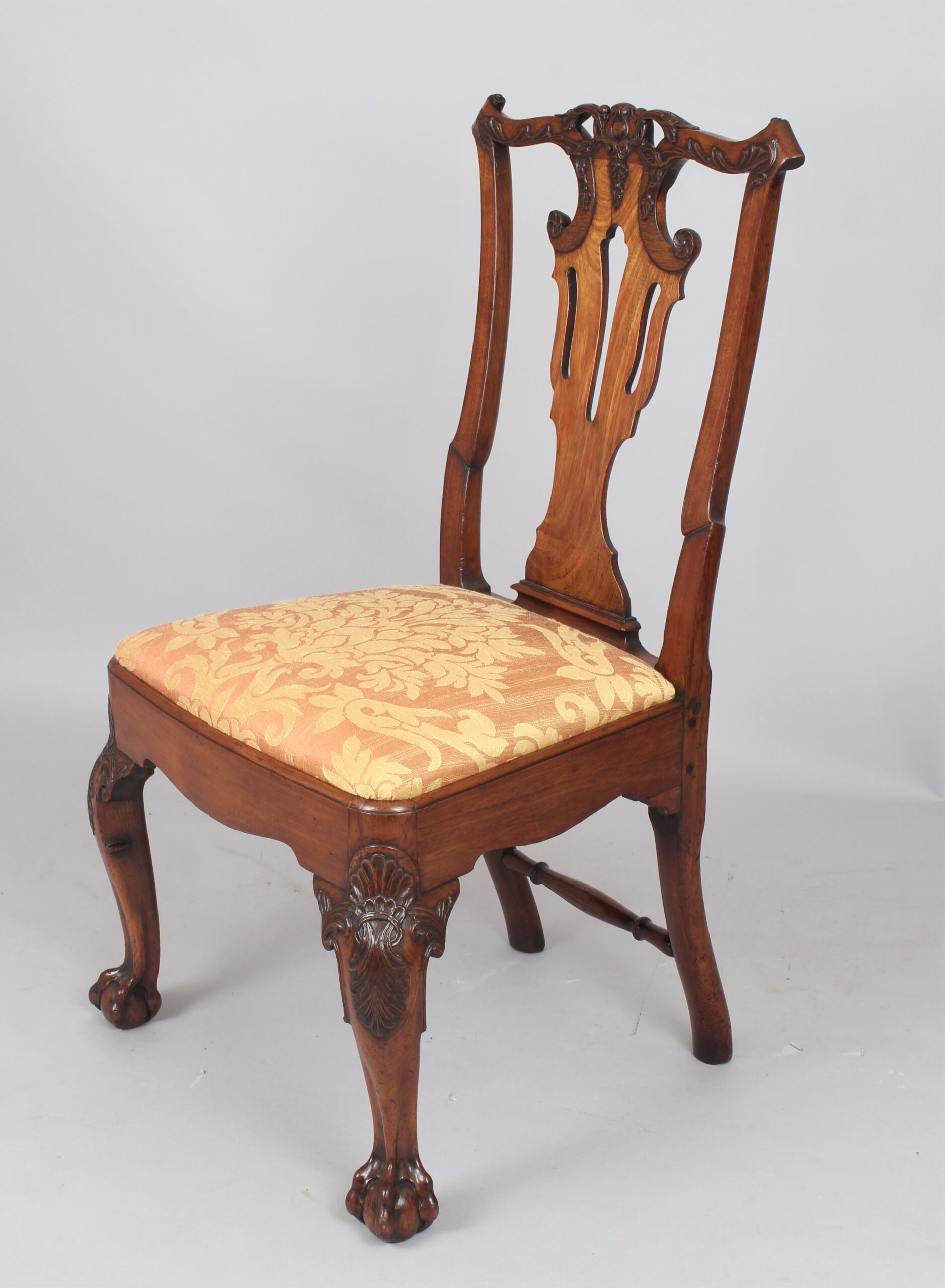 Fine George II period walnut side chair