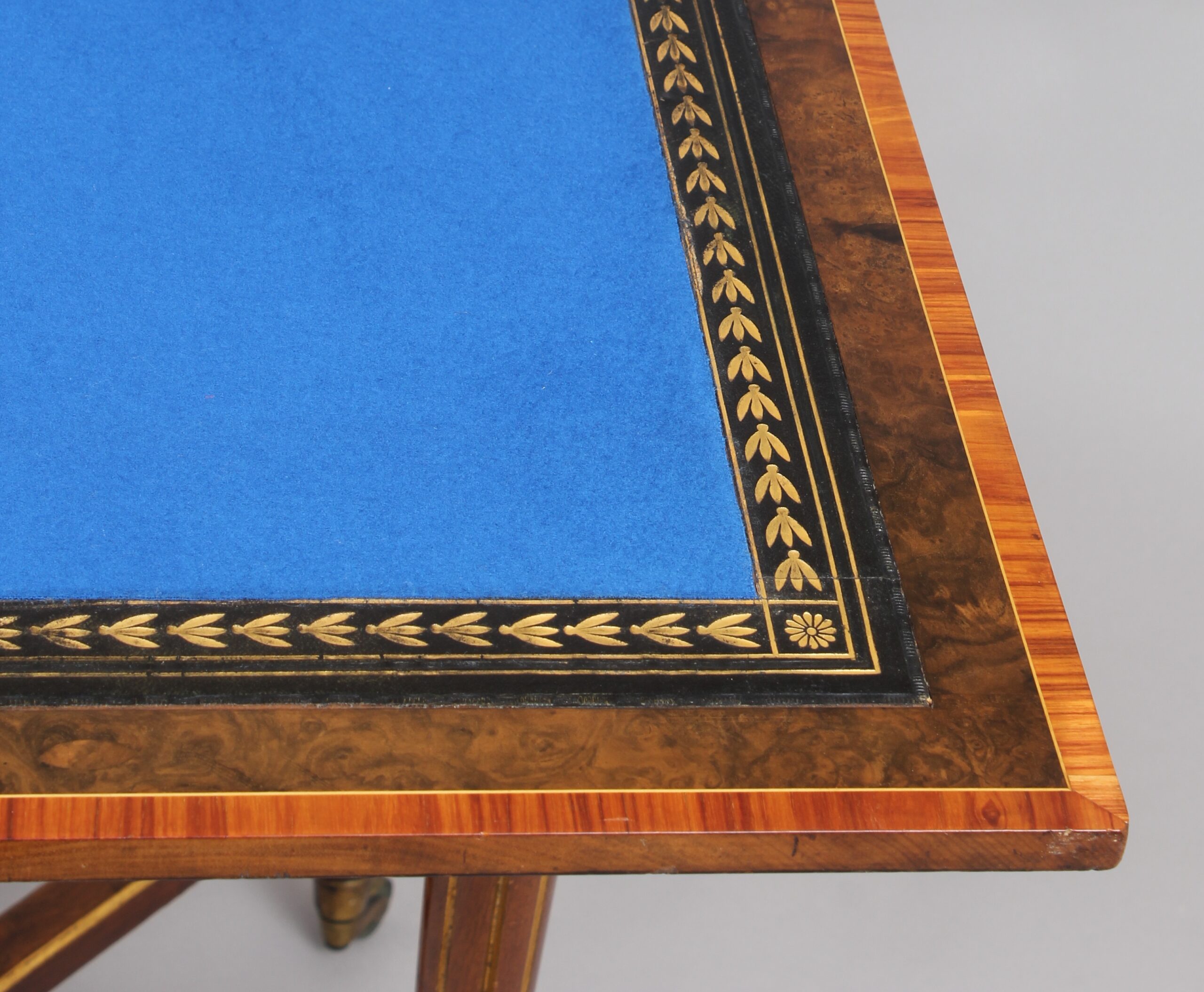 Victorian burr walnut card-table by Gillow & Co of Lancaster