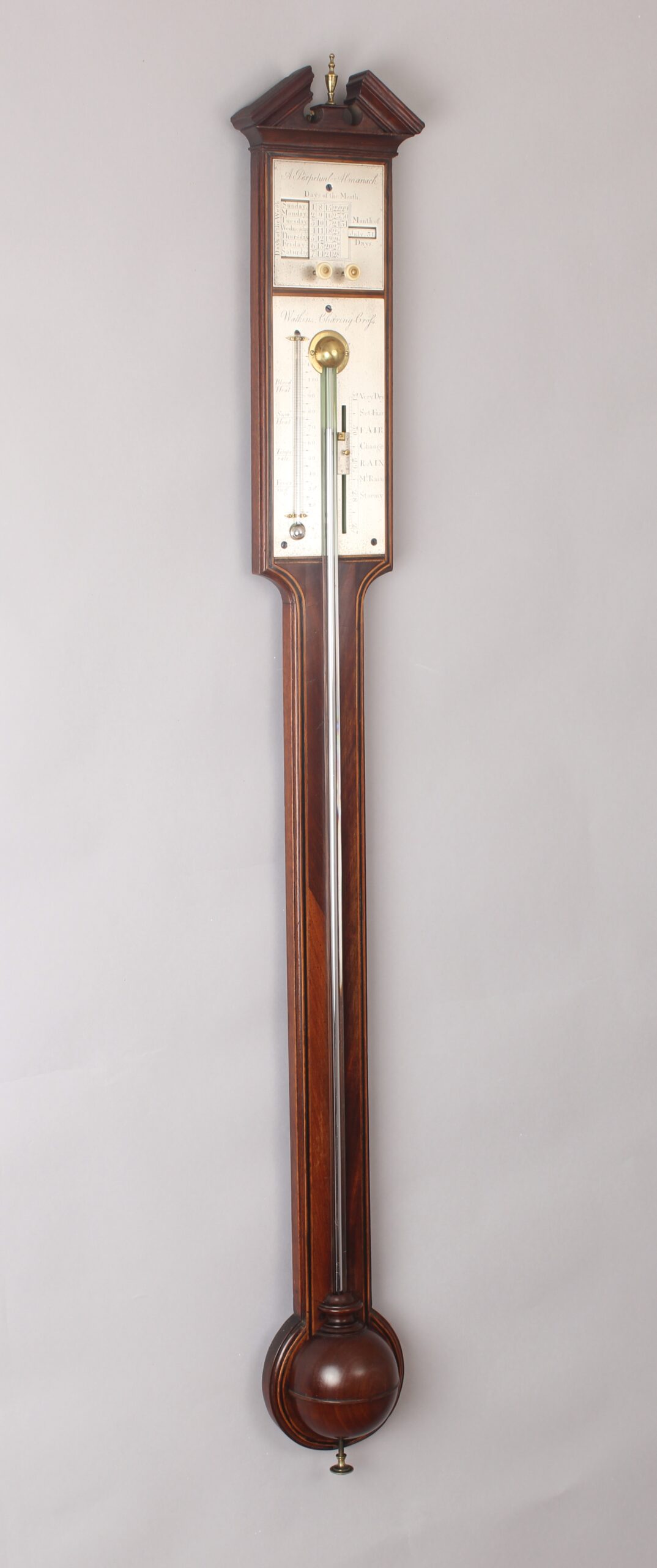 George III Perpetual Almanack stick barometer