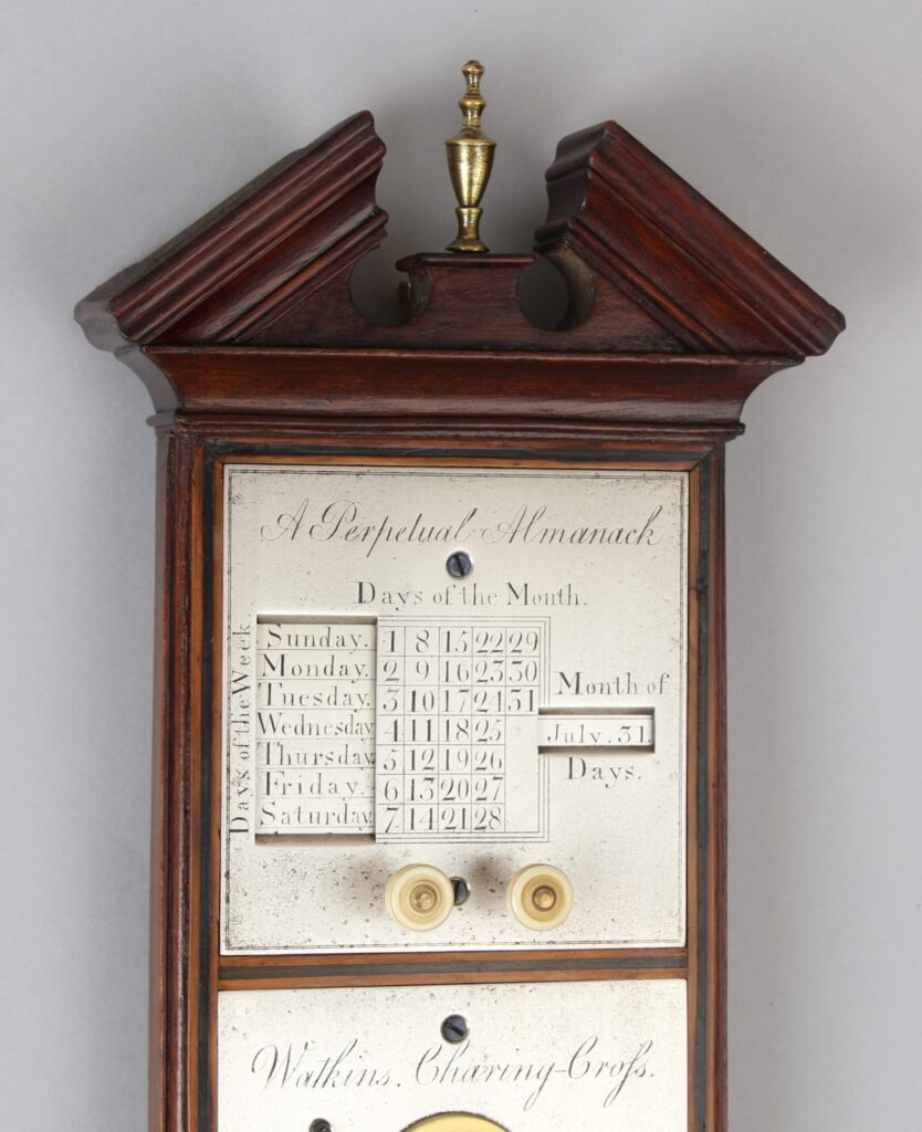 George III Perpetual Almanack stick barometer