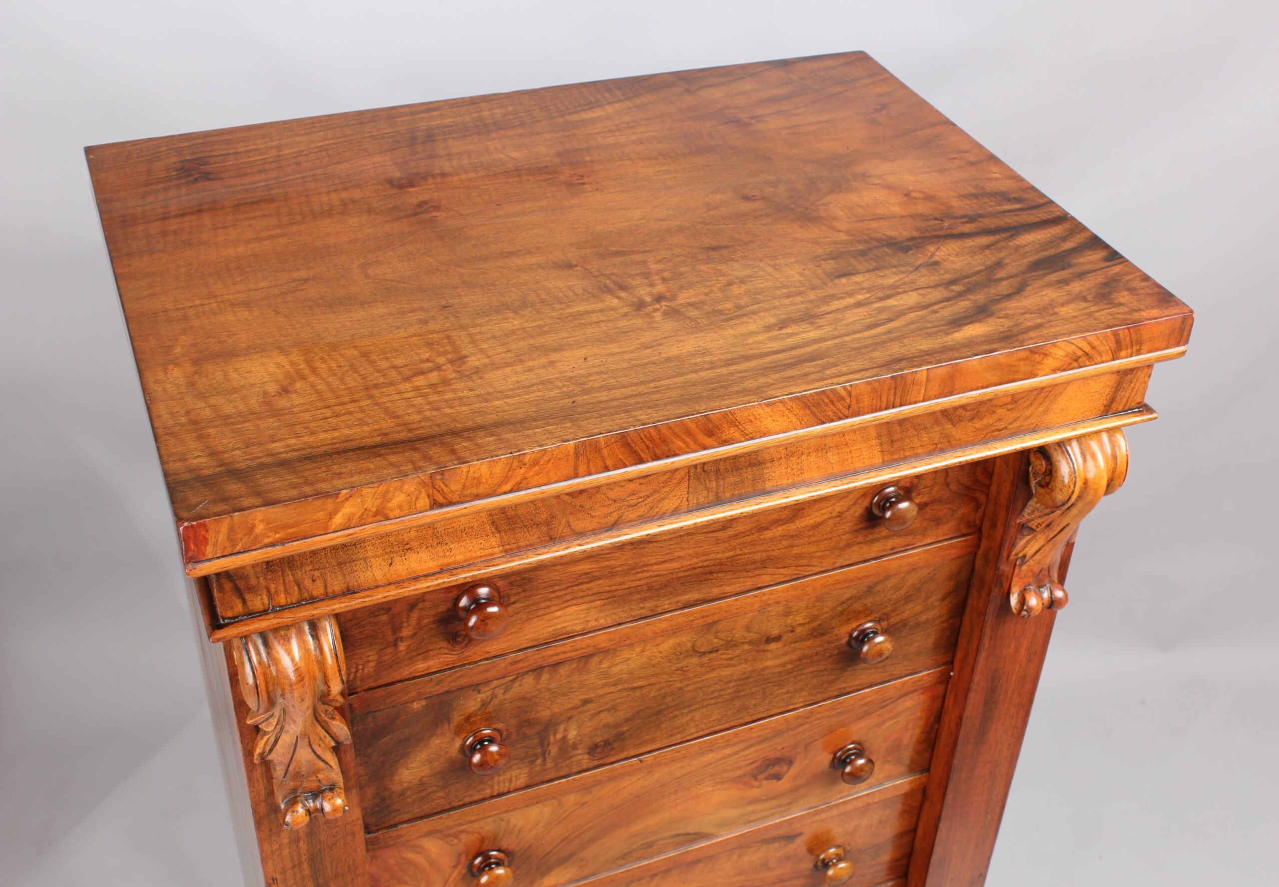 Early Victorian rosewood Wellington chest