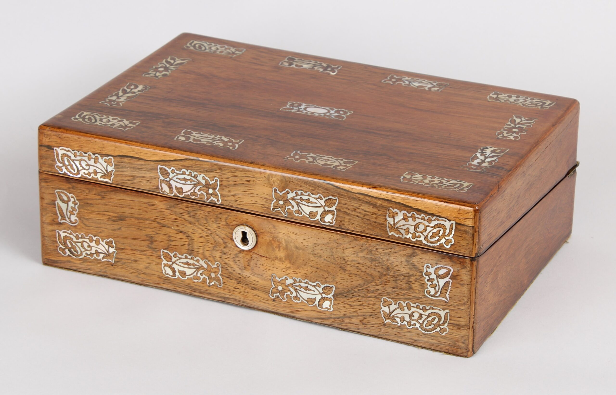 A rosewood writing box