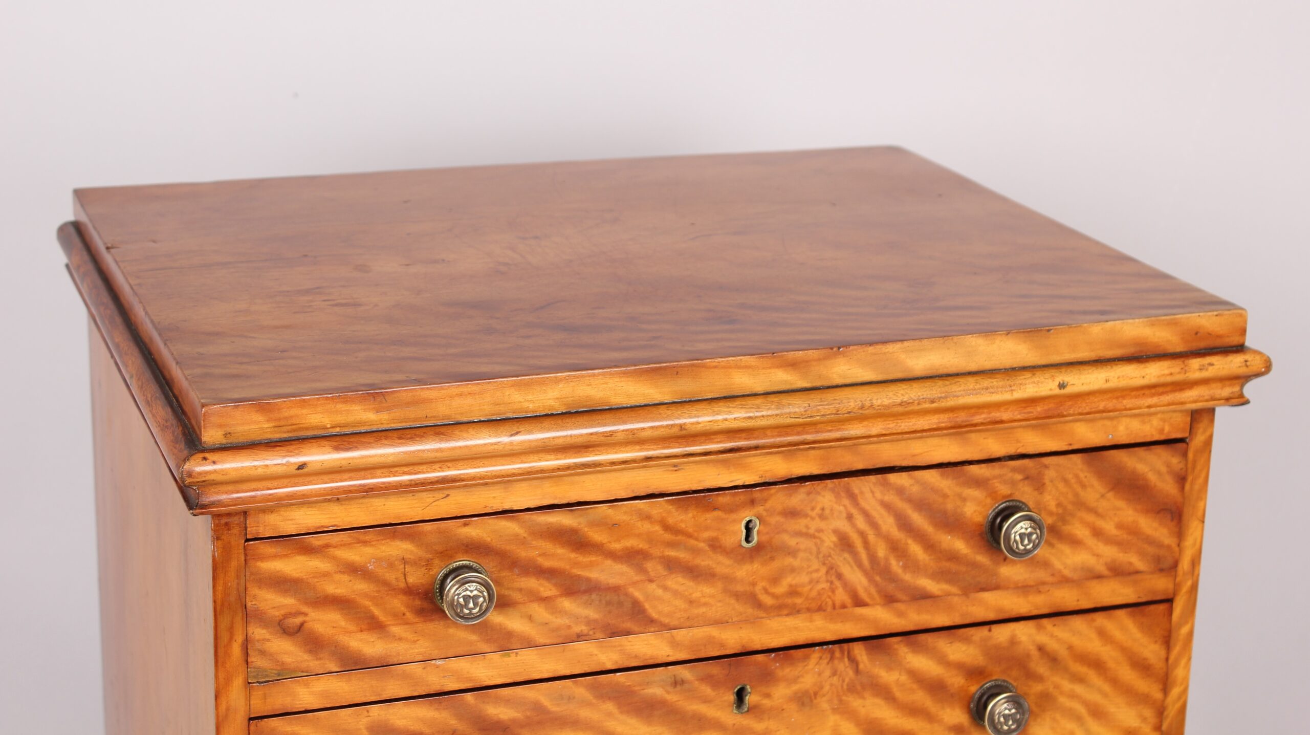 Satin birch chest of six graduated drawers