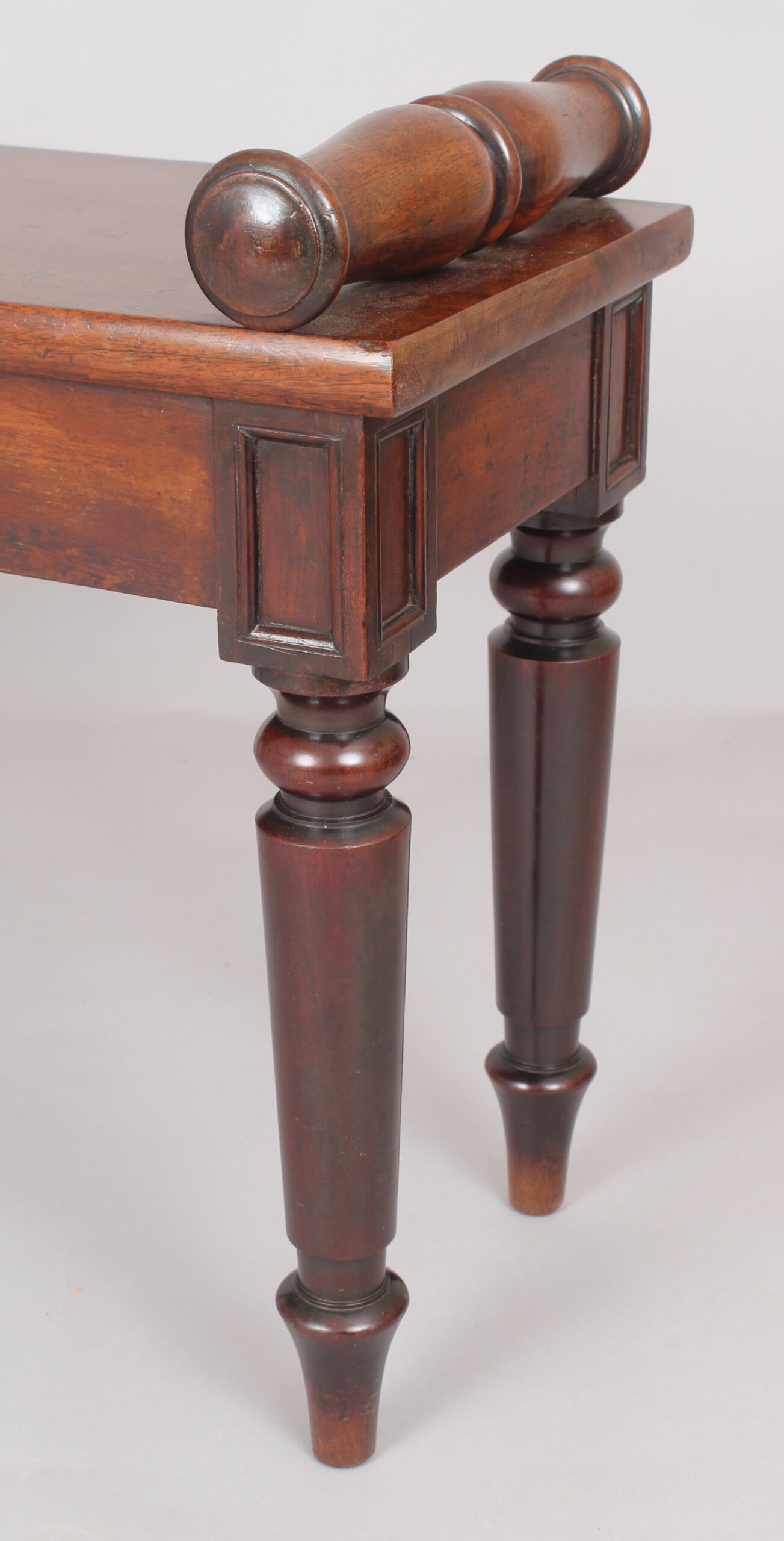 George IV period small hall-bench by Gillows of Lancaster