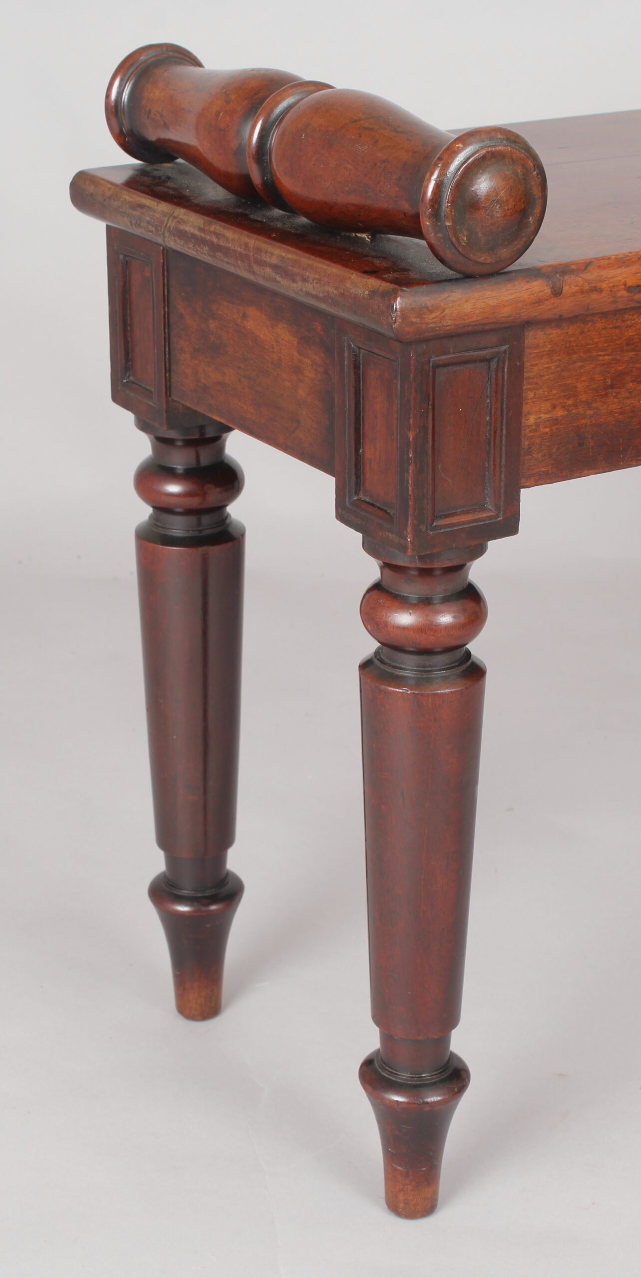 George IV period small hall-bench by Gillows of Lancaster