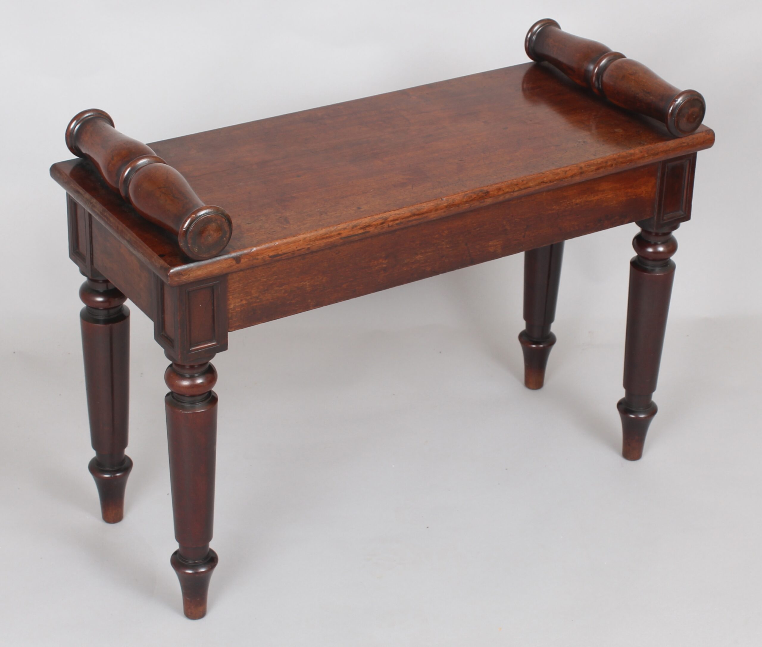 George IV period small hall-bench by Gillows of Lancaster