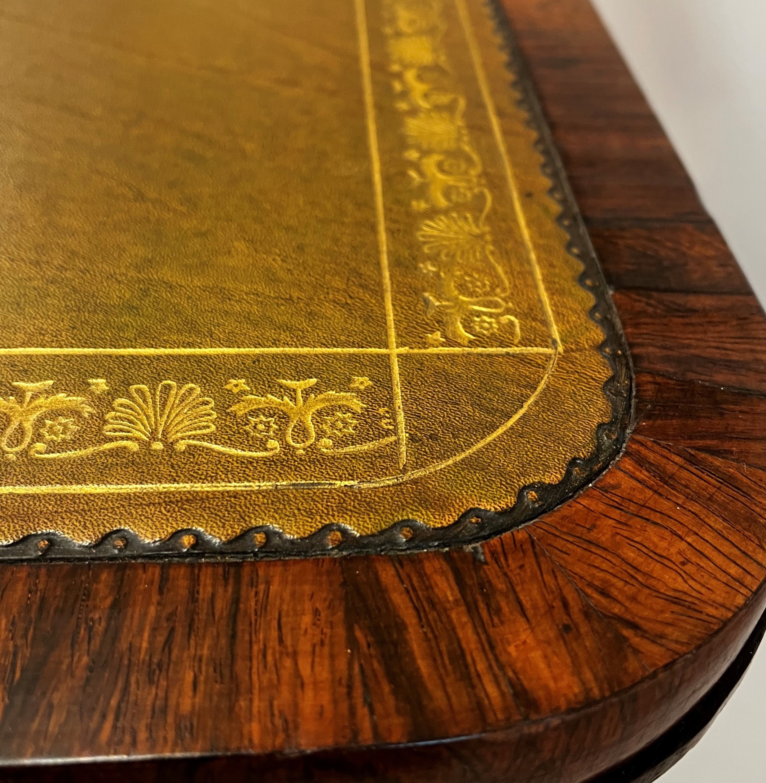 Rosewood free-standing writing table