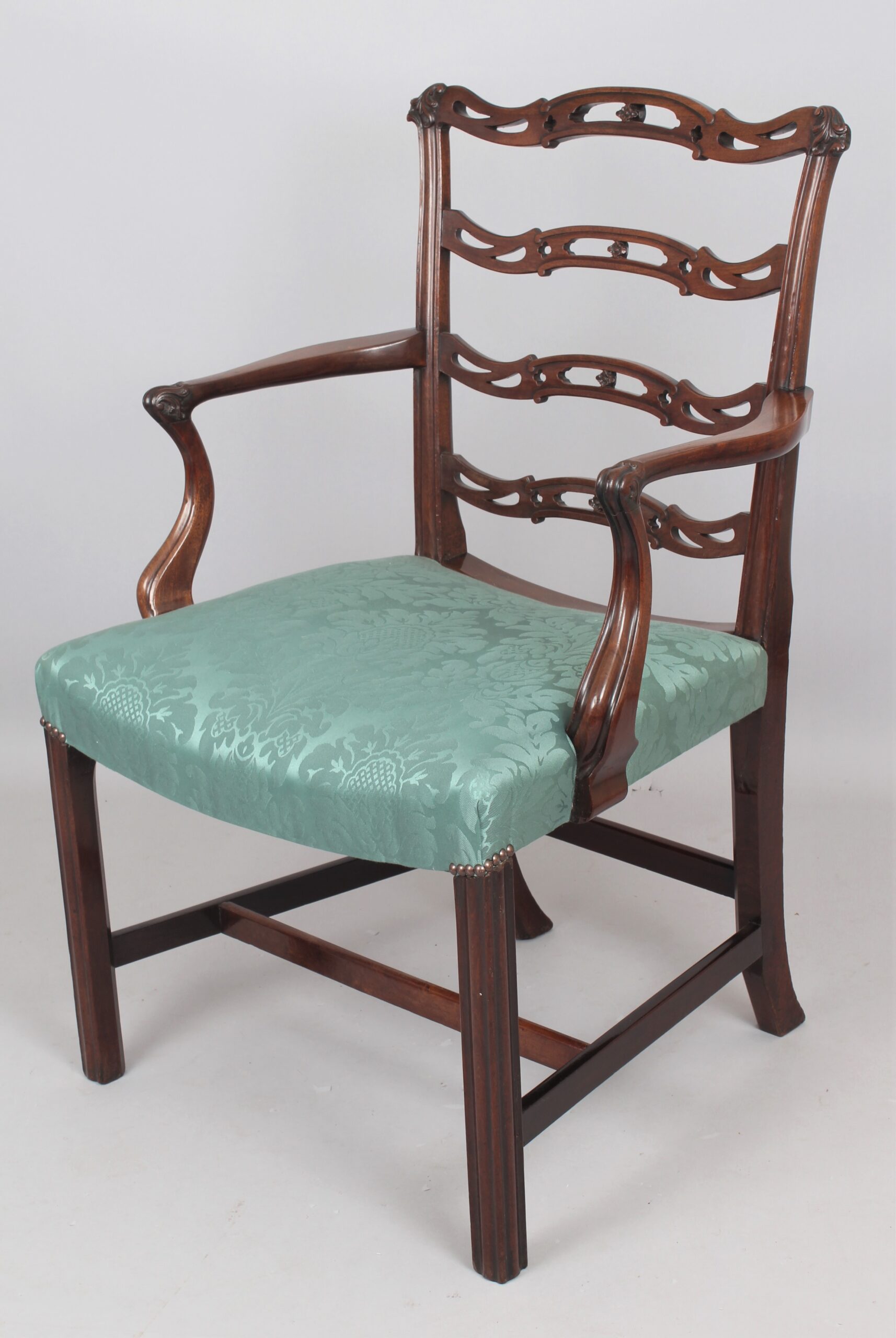 A mid 18th century mahogany desk chair