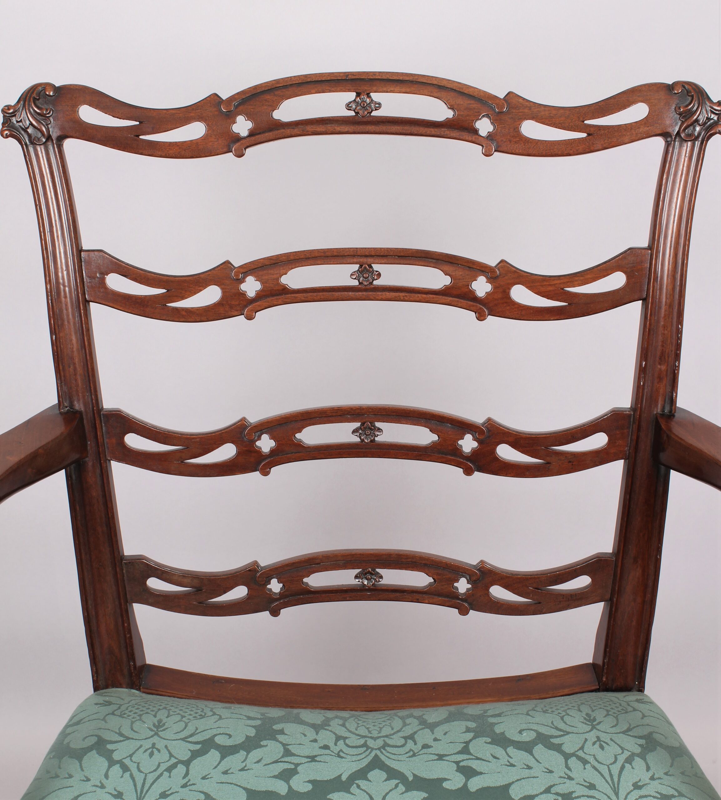 A mid 18th century mahogany desk chair